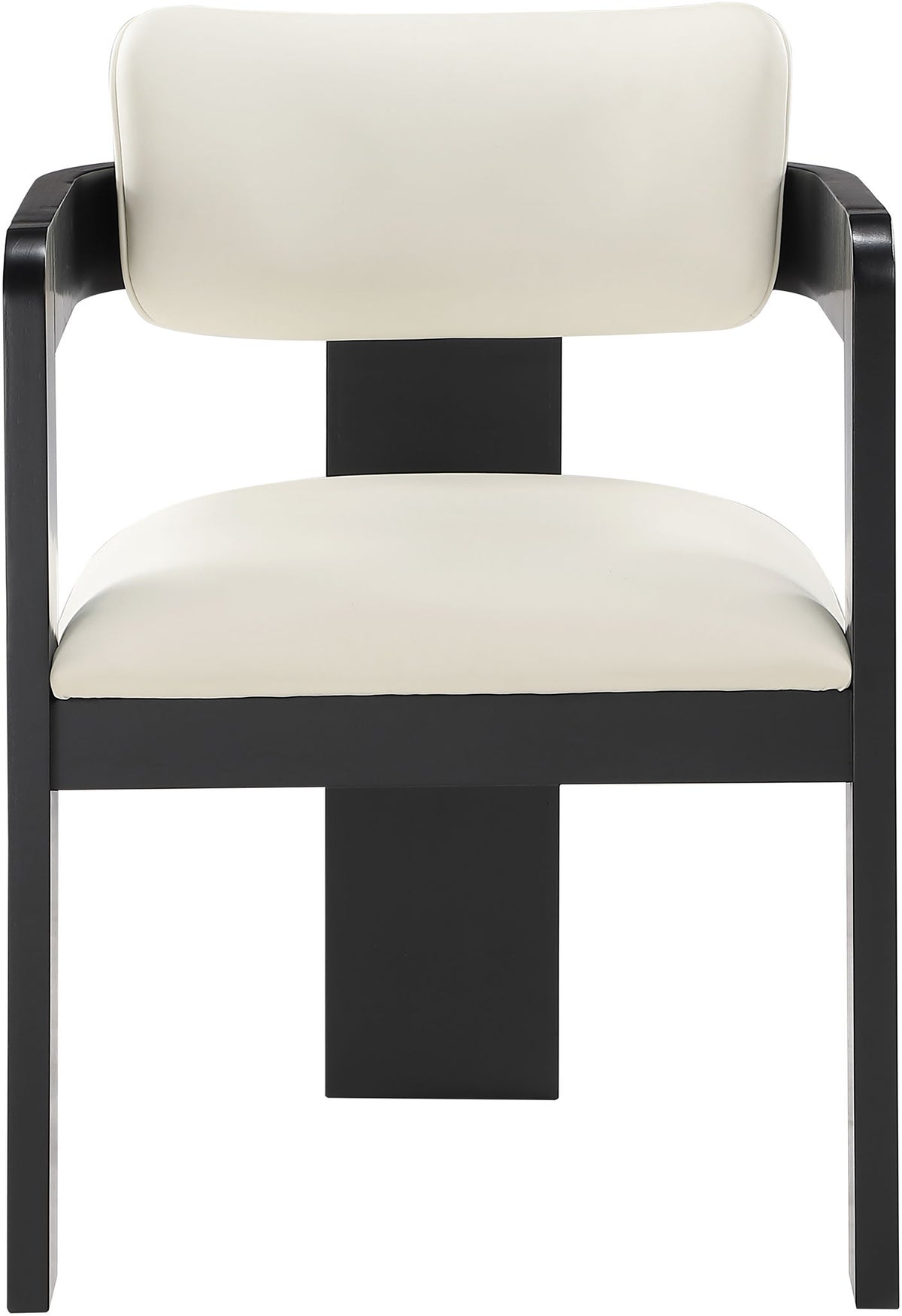 Sacha - Vegan Leather Upholstered Dining Chair With Black Base (Set of 2)
