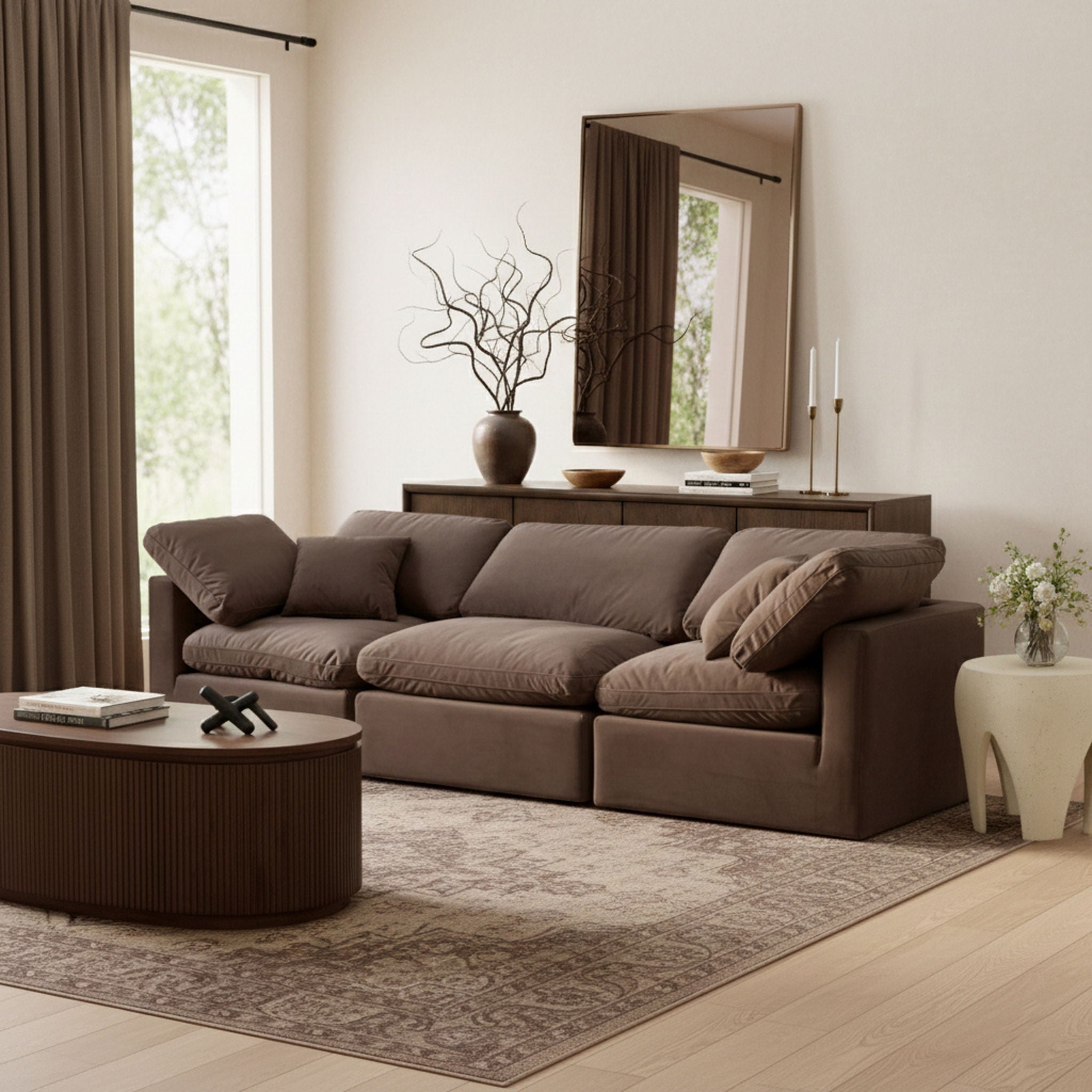 Indulge - Velvet 3 Seat Modular Sofa - Urban Living Furniture (Los Angeles, CA)