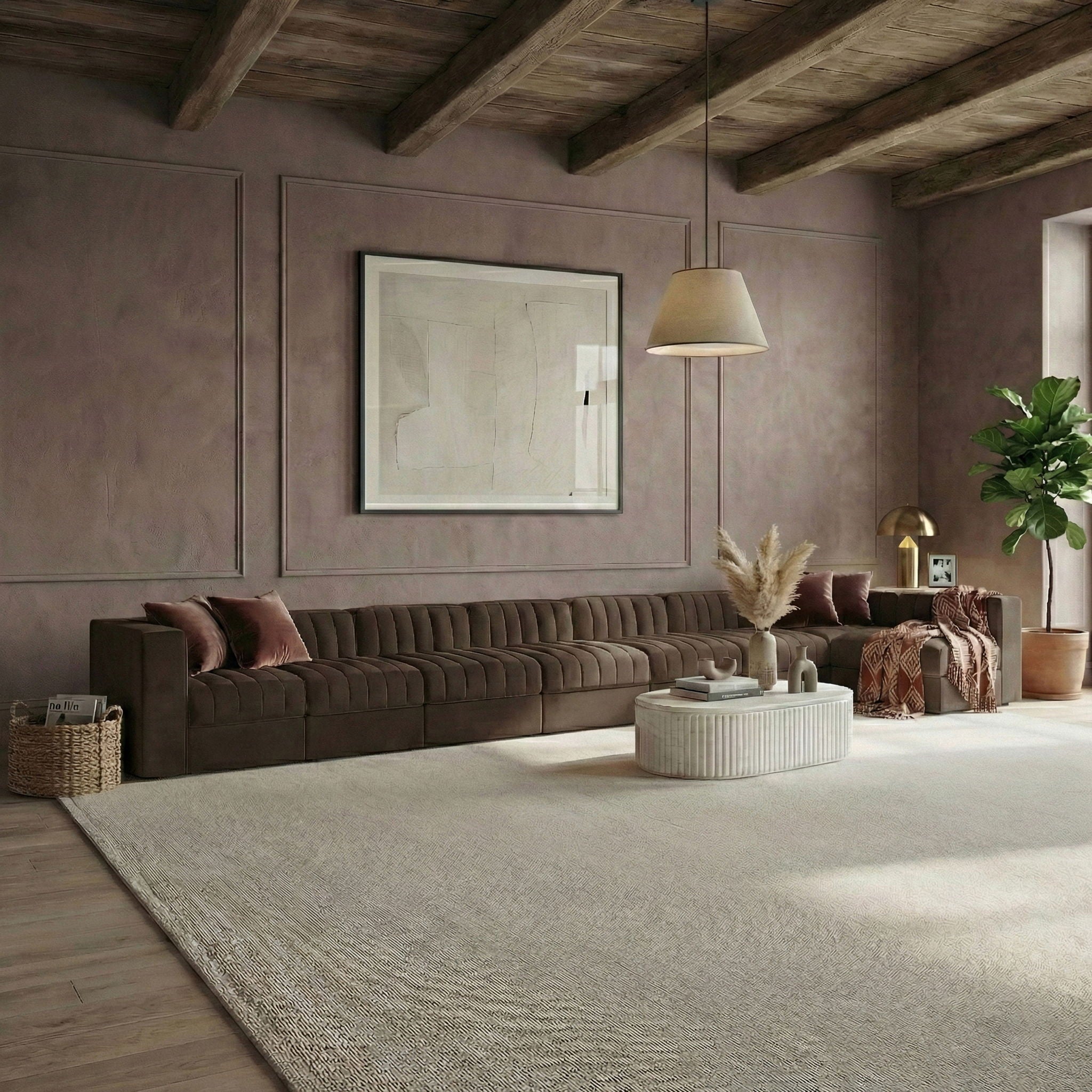 Rummi - Velvet Performance Fabric Upholstered 8 Piece Modular Sectional, L-Shaped (Right) - Urban Living Furniture (Los Angeles, CA)