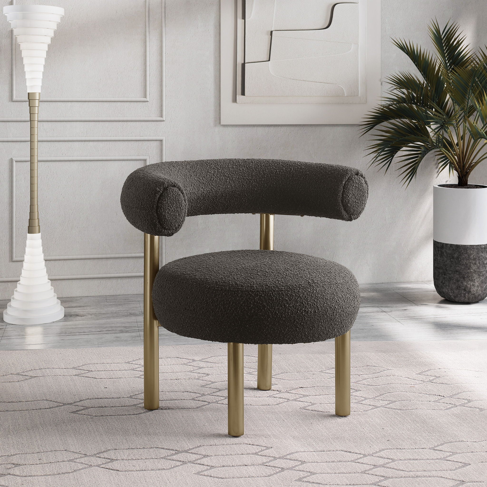 Bordeaux - Boucle Fabric Accent Chair - Urban Living Furniture (Los Angeles, CA)