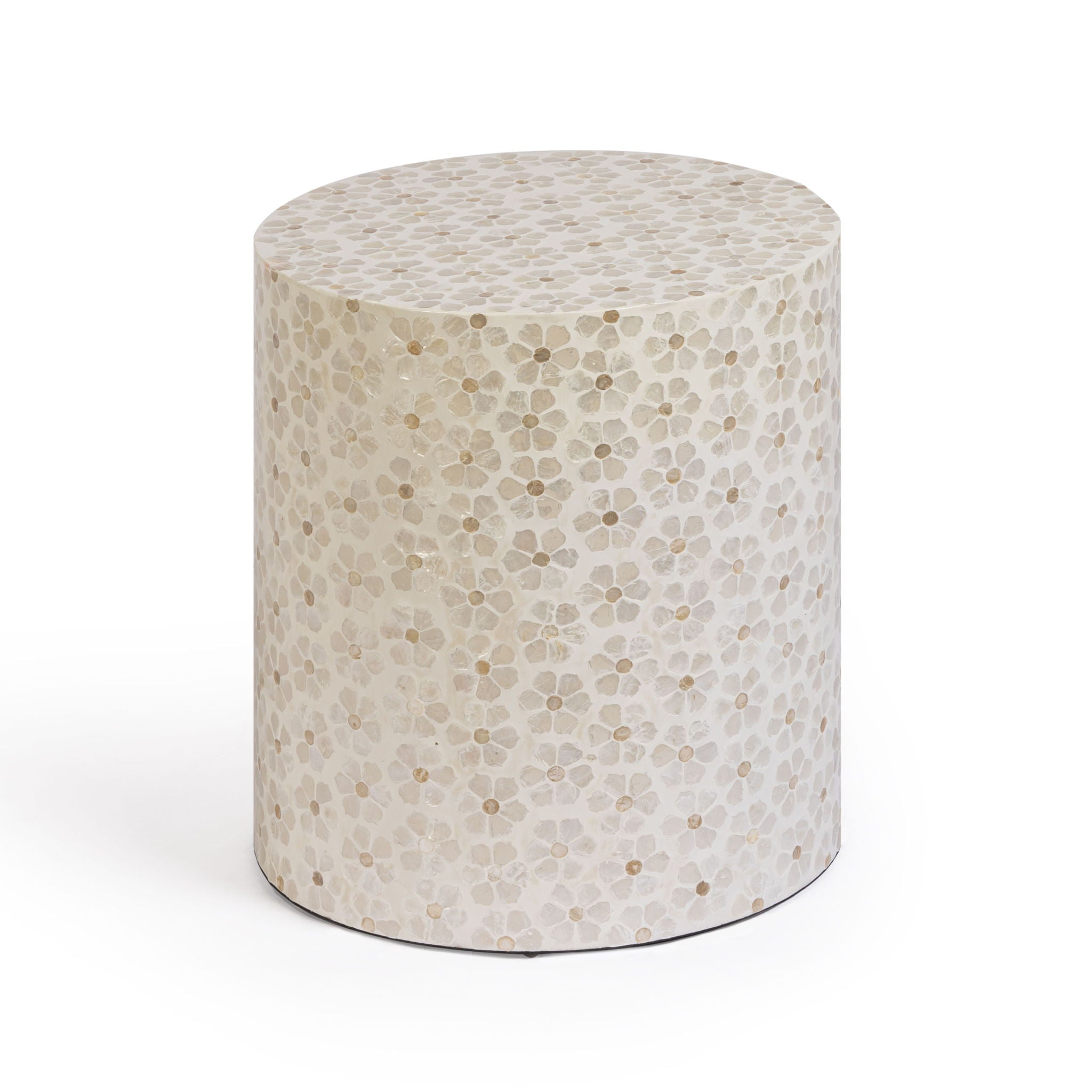 Lorna - Capiz Shell Motif Stool - Pearl Petal - Urban Living Furniture (Los Angeles, CA)