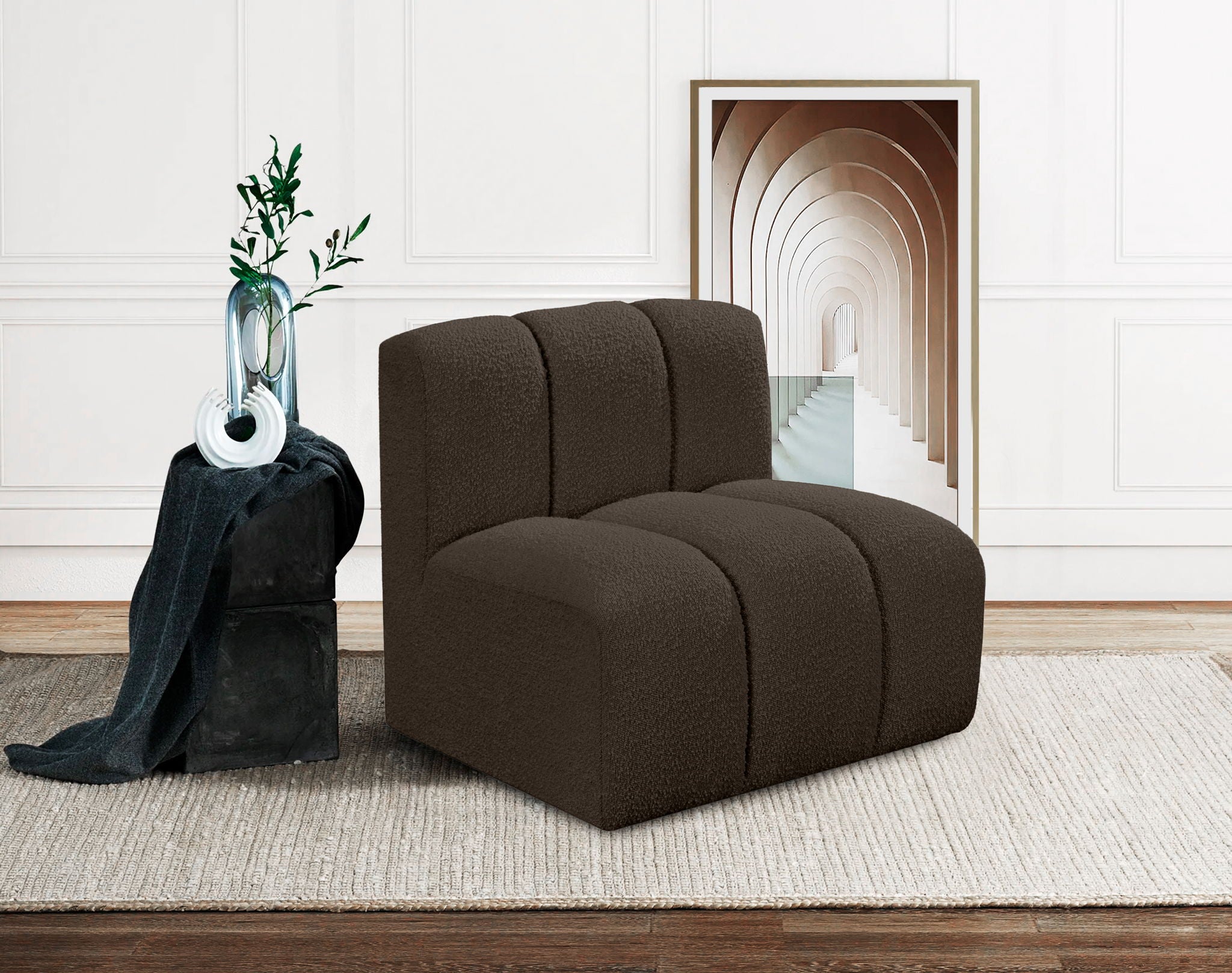 Arc - Boucle Fabric Straight Chair - Urban Living Furniture (Los Angeles, CA)