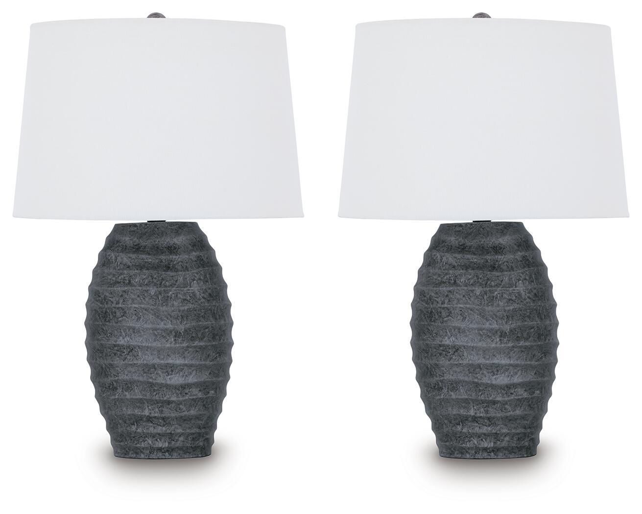 Caronick - Poly Table Lamp (Set of 2) - Antique Silver Finish - Urban Living Furniture (Los Angeles, CA)