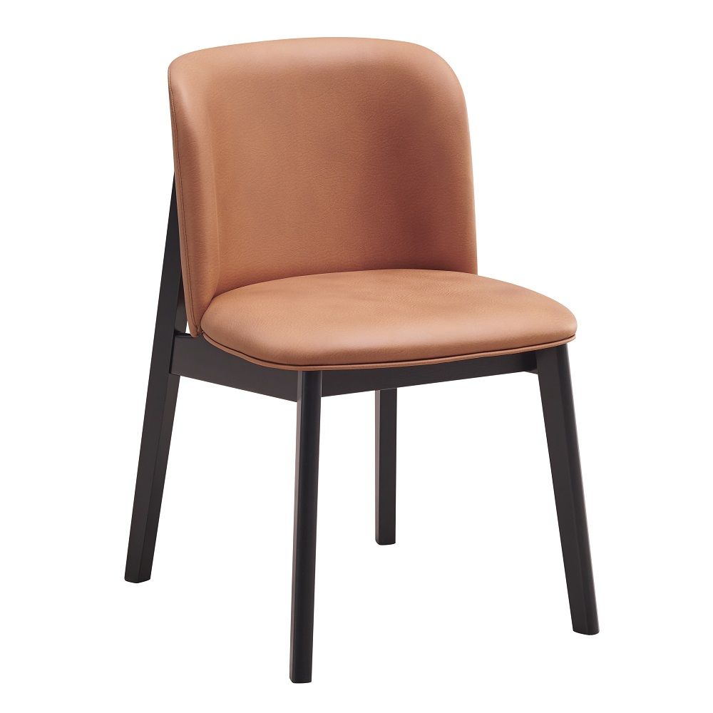 Eliora - Side Chair (Set of 2) - Camel Polish Microfiber & Black - Urban Living Furniture (Los Angeles, CA)