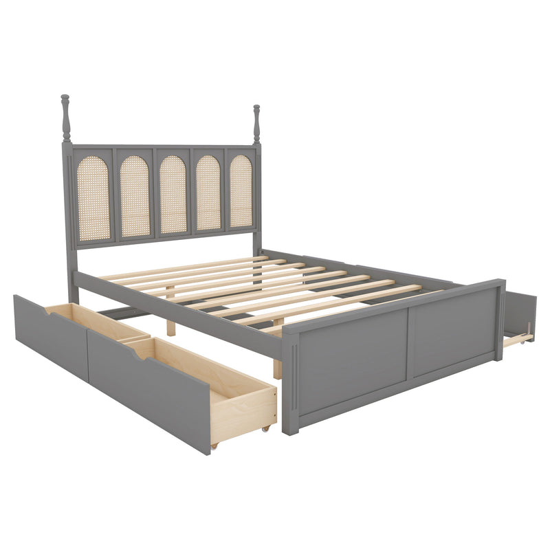 Platform Bed With With 2 Big Drawers With Trundle - Urban Living Furniture (Los Angeles, CA)