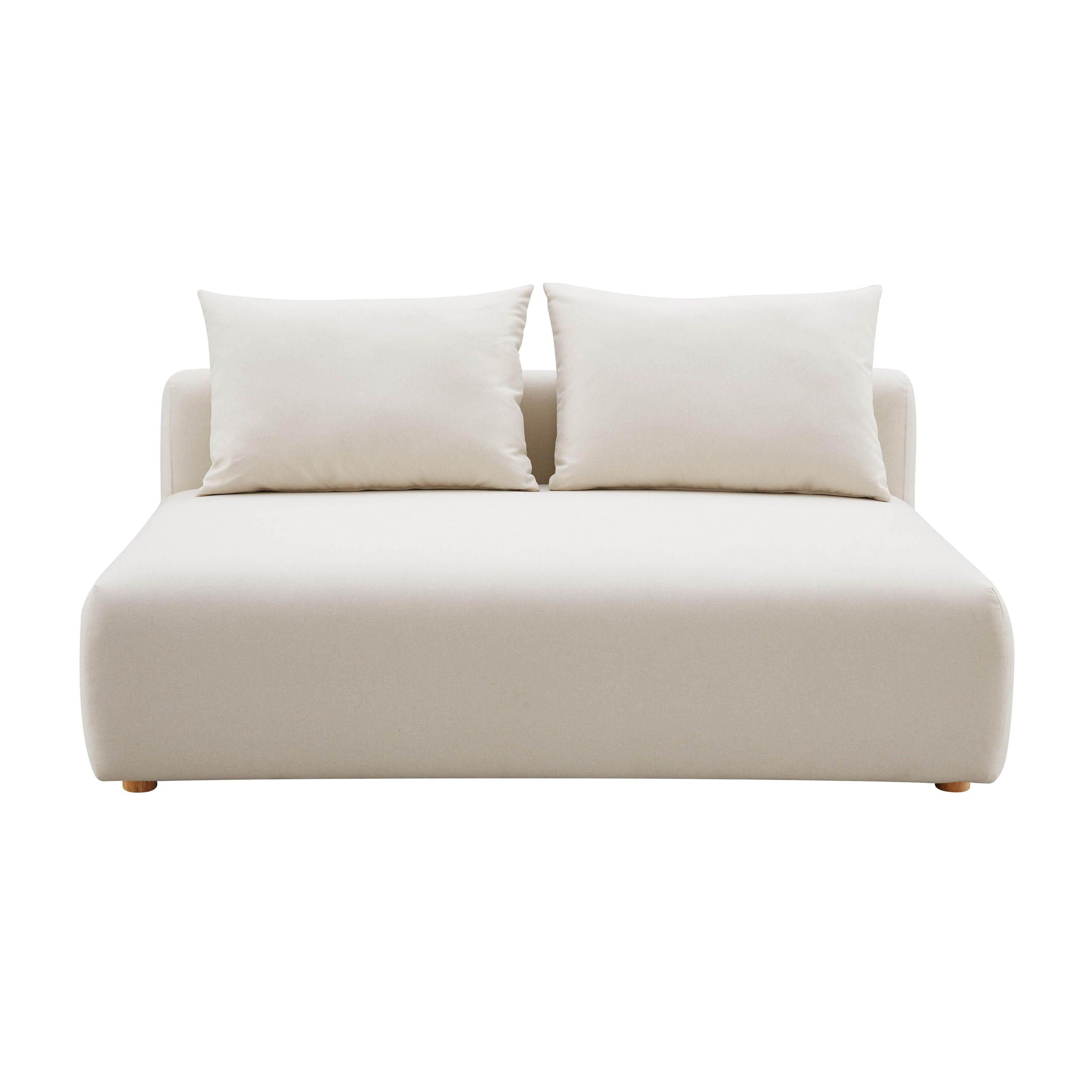 Hangover - Linen Modular Loveseat - Cream - Urban Living Furniture (Los Angeles, CA)