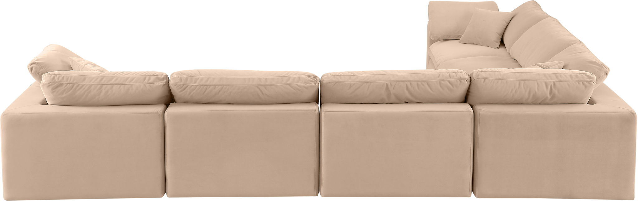 Comfy - 6 Piece Velvet Modular Corner Sectional - Urban Living Furniture (Los Angeles, CA)