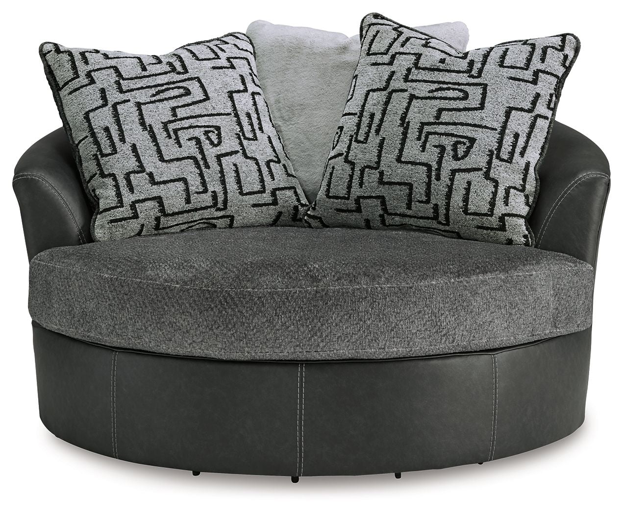 Brixley Pier - Graphite - Oversized Swivel Accent Chair - Urban Living Furniture (Los Angeles, CA)