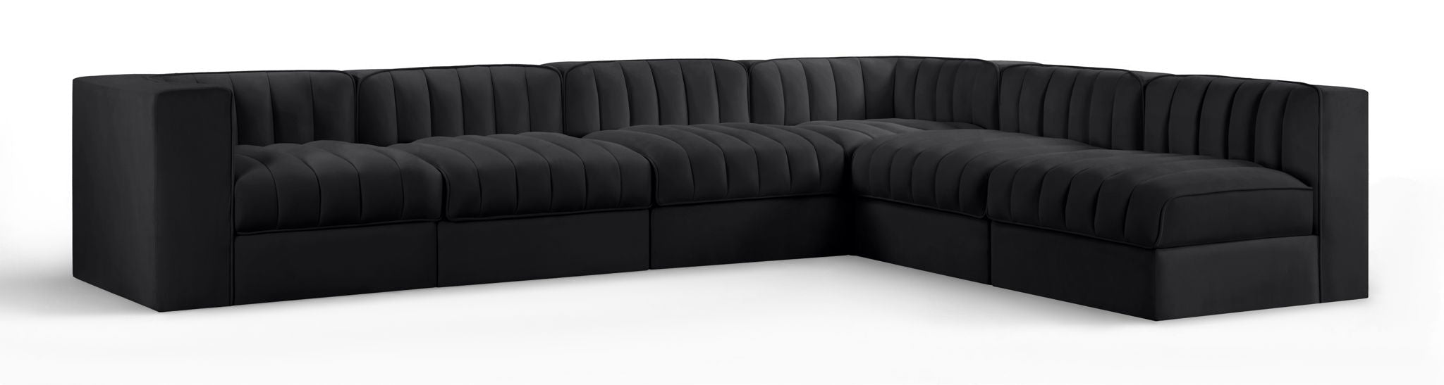Rummi - Velvet Performance Fabric Upholstered 6 Piece Modular Sectional - Urban Living Furniture (Los Angeles, CA)