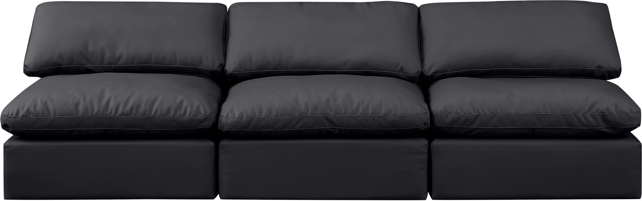 Indulge - Faux Leather 3 Seat Modular Armless Sofa - Urban Living Furniture (Los Angeles, CA)