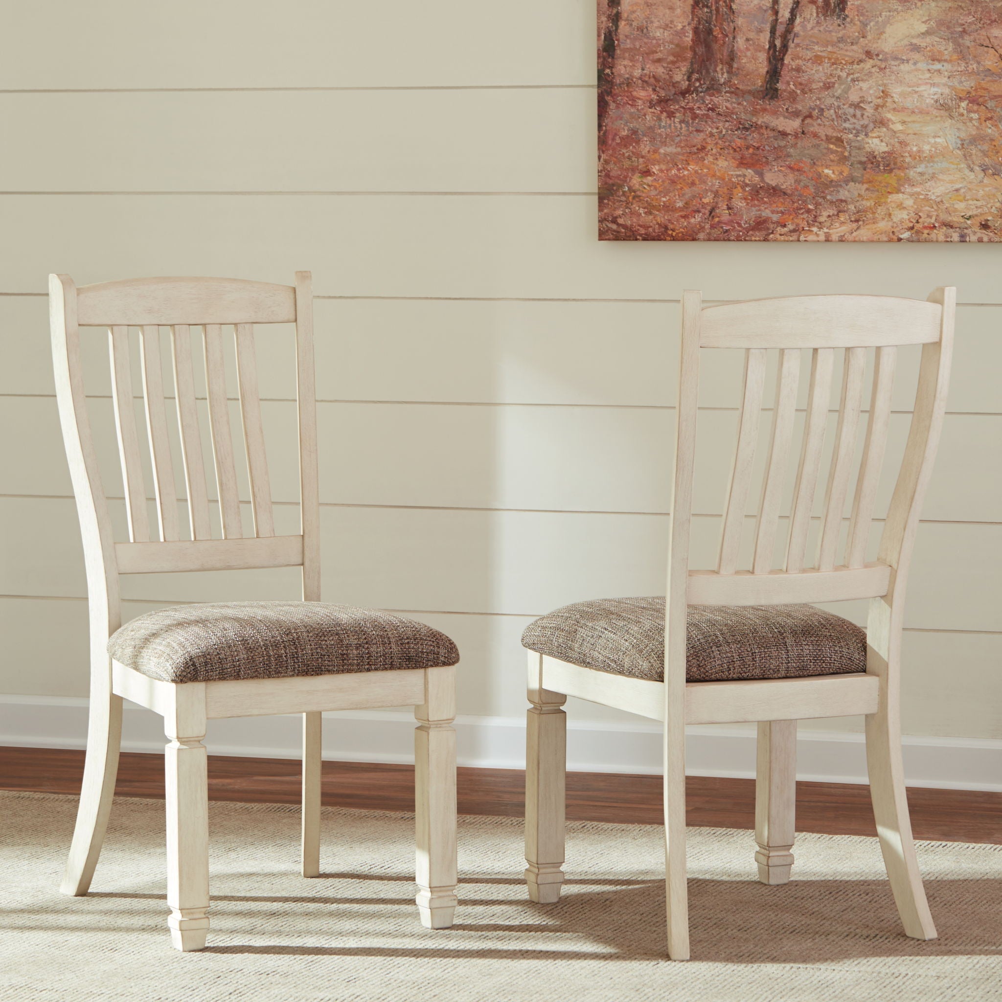 Bolanburg - Dining UPH Side Chair (Set of 2) - Rake Back - Brown / Beige - Urban Living Furniture (Los Angeles, CA)