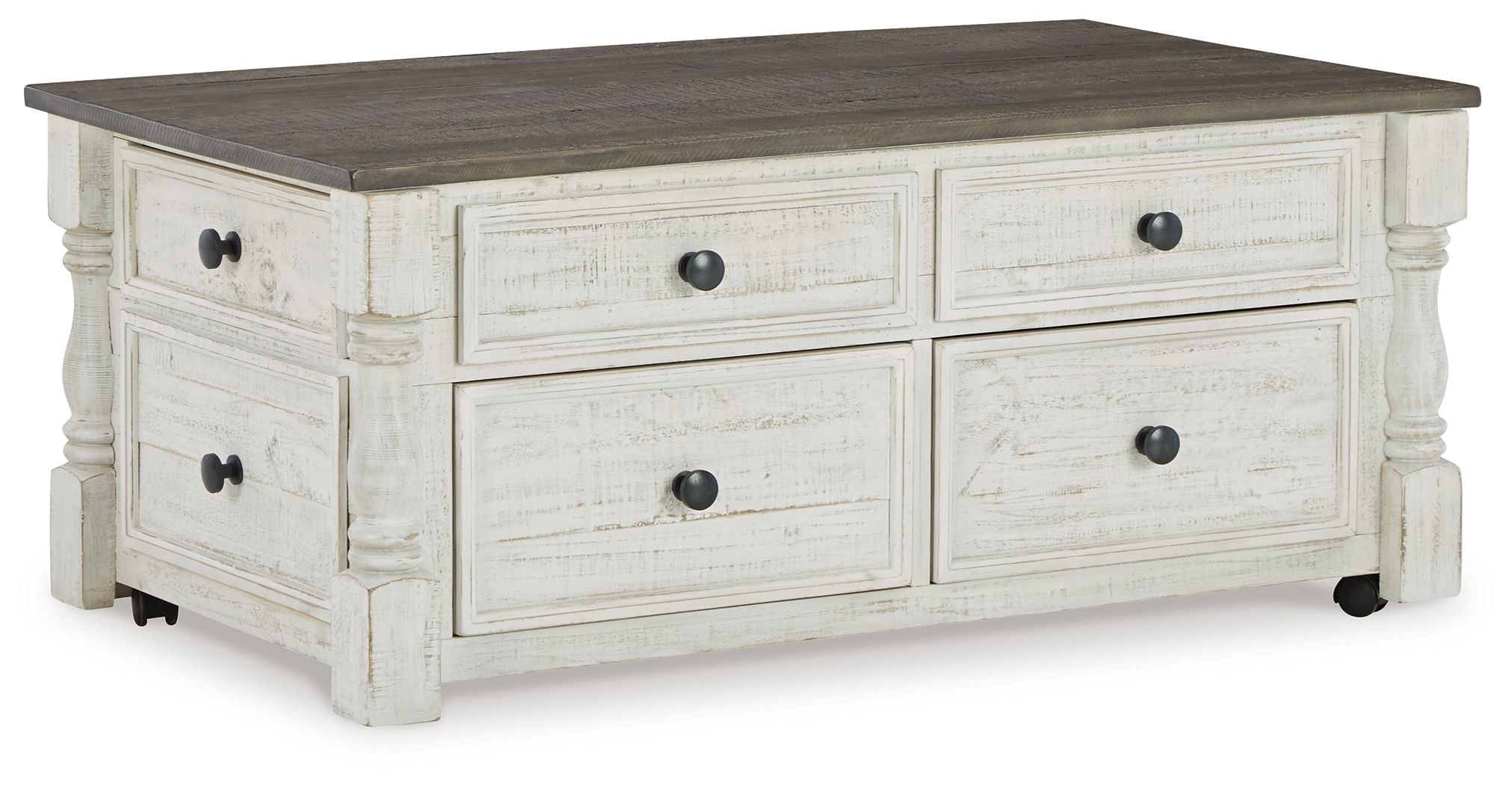 Havalance - Lift Top Cocktail Table with Storage Drawers - White / Gray - Urban Living Furniture (Los Angeles, CA)
