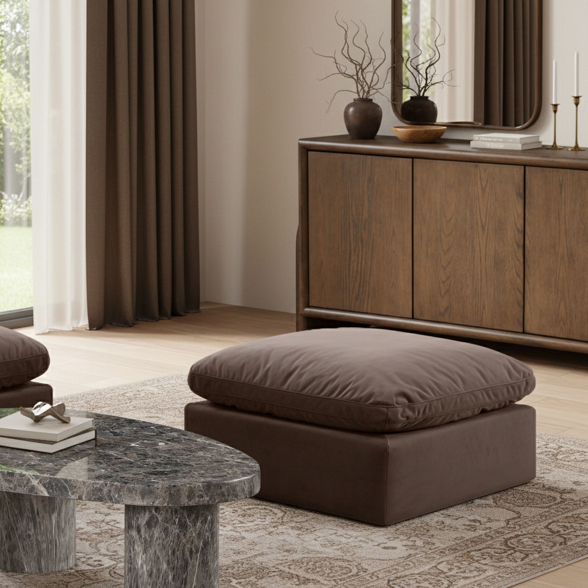 Indulge - Velvet Ottoman - Urban Living Furniture (Los Angeles, CA)