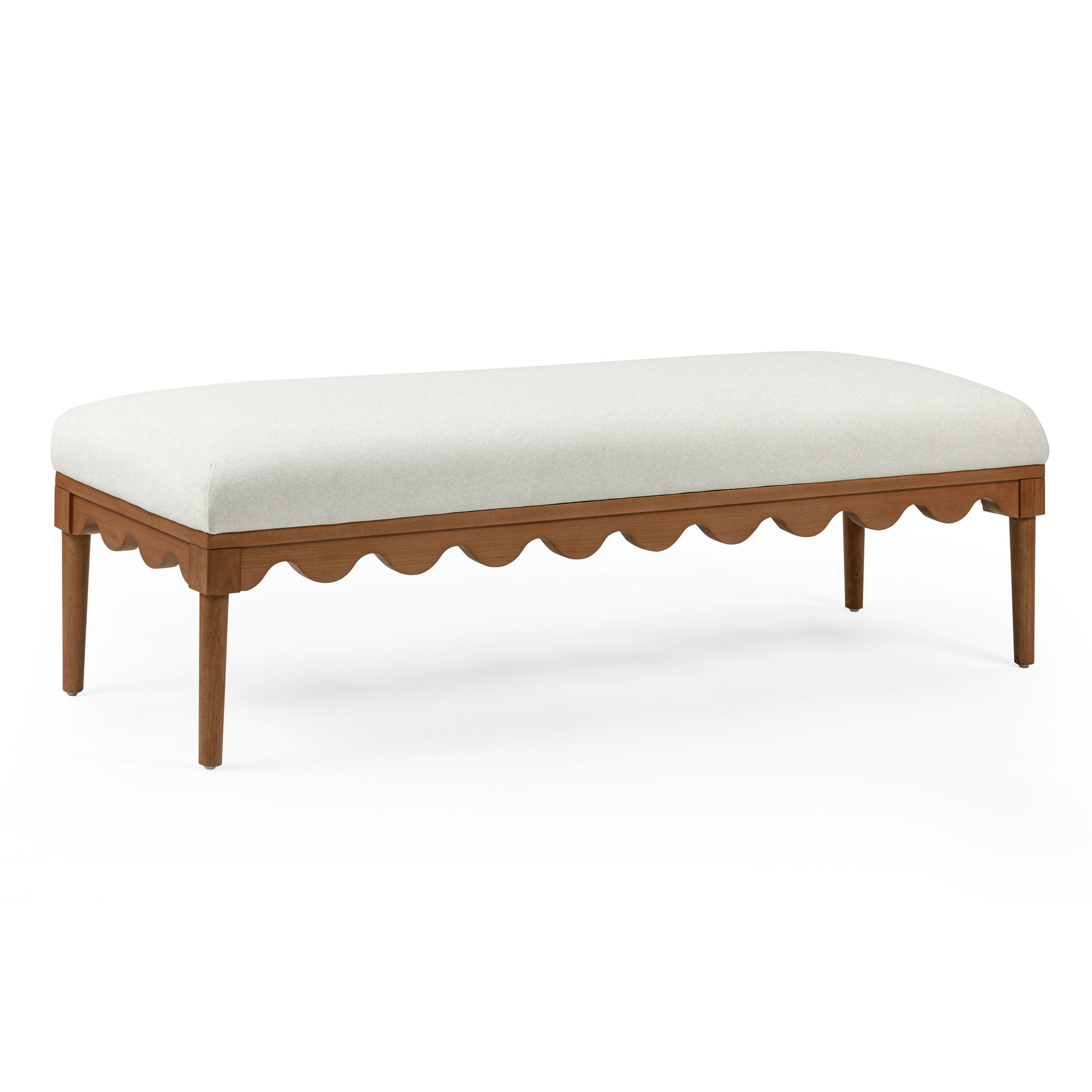 Oodle - Vegan Mohair Bench, Walnut Legs - Urban Living Furniture (Los Angeles, CA)