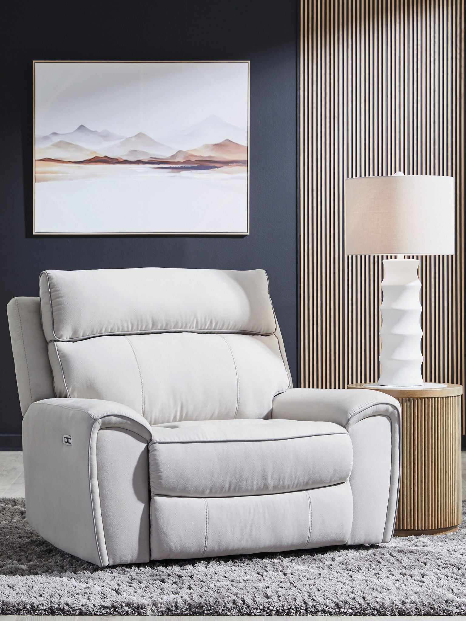 Social Pointe - Pearl / Ash - Power Recliner / Adjustable Headrest - Urban Living Furniture (Los Angeles, CA)
