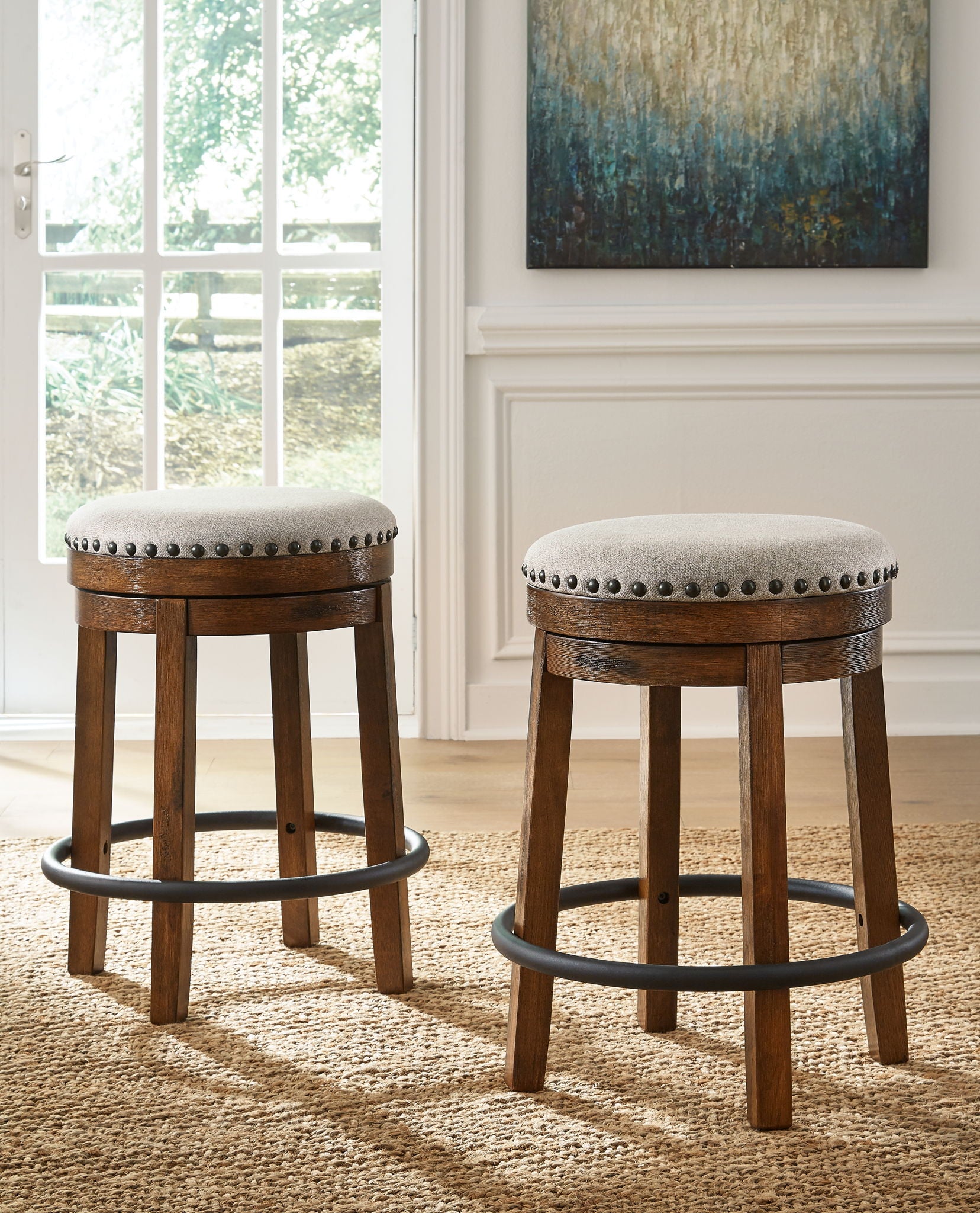 Valebeck - Upholstered Swivel Stool - Urban Living Furniture (Los Angeles, CA)