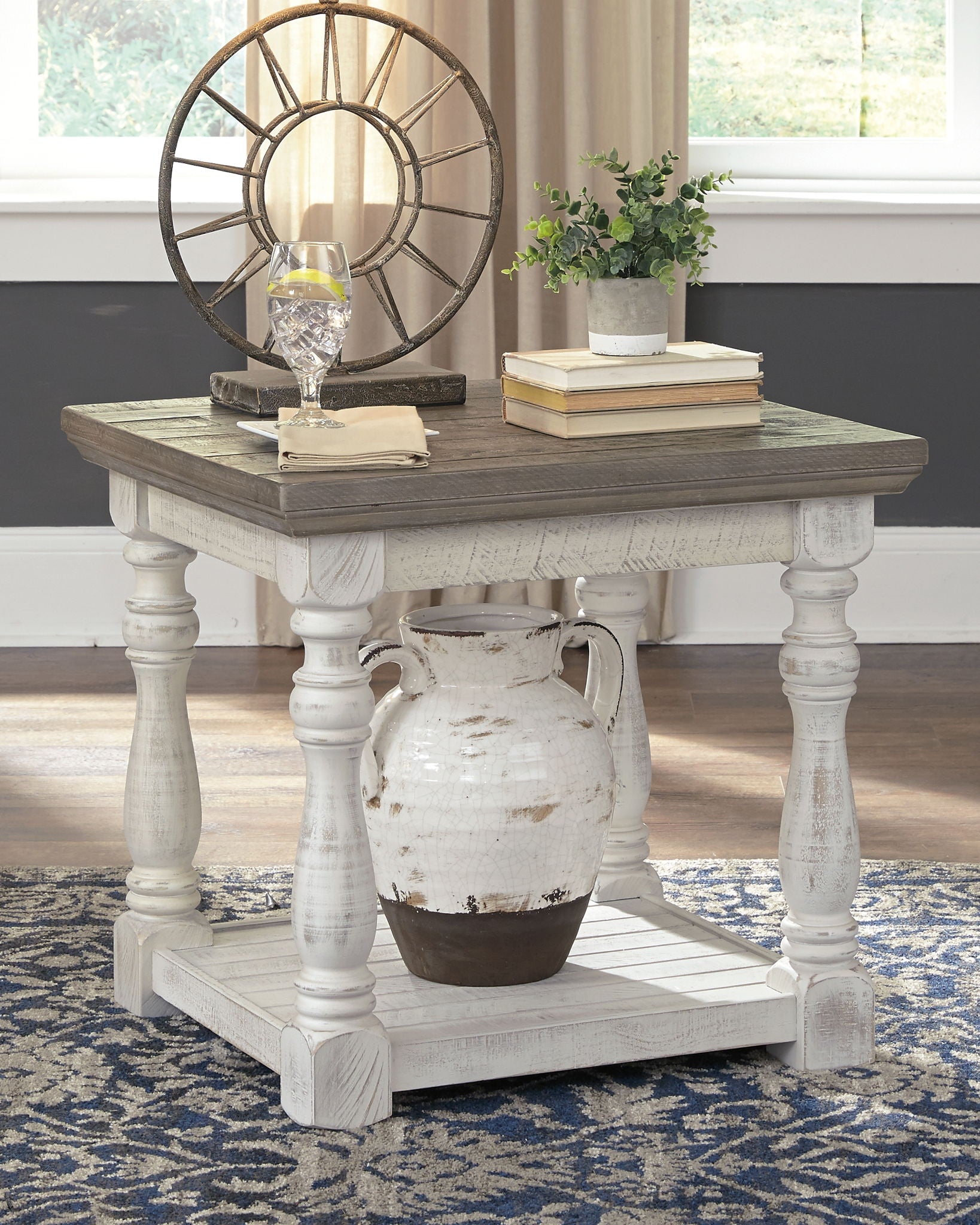 Havalance - Gray / White - Rectangular End Table - Urban Living Furniture (Los Angeles, CA)