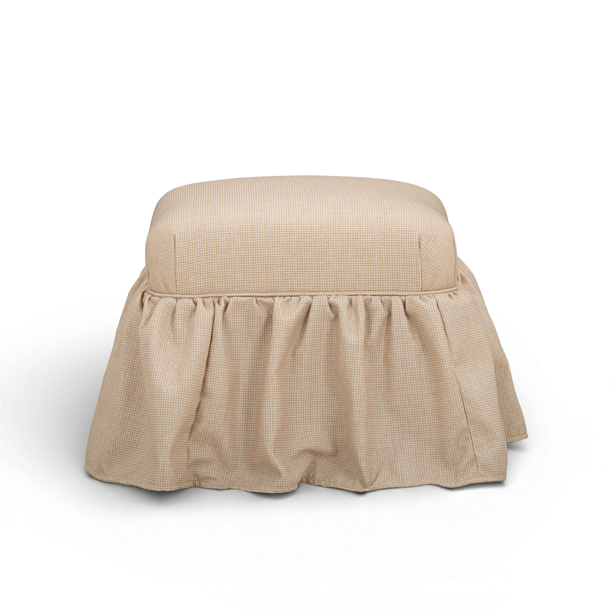 Gertrude - Performance Linen Skirted Ottoman - Yellow - Urban Living Furniture (Los Angeles, CA)