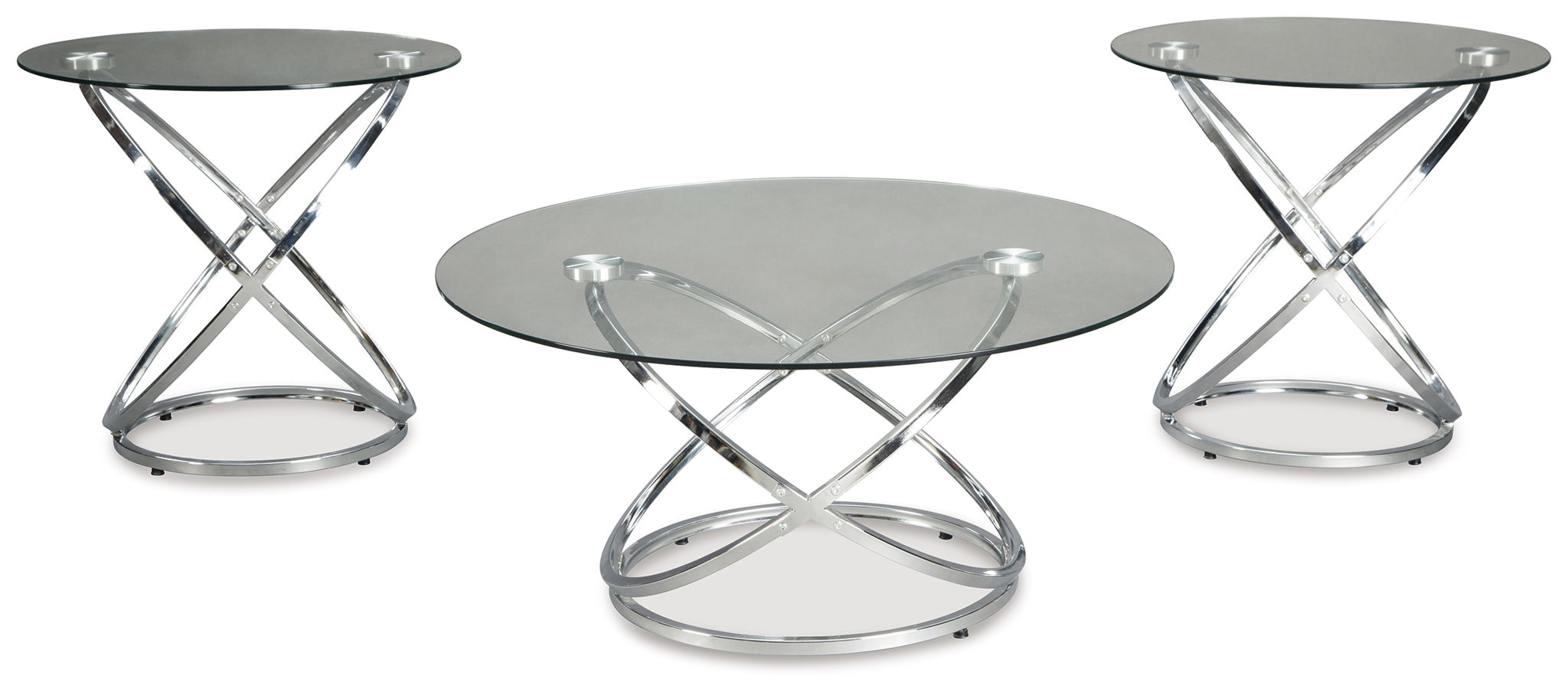 Hollynyx - Chrome Finish - Occasional Table Set (Set of 3) - Urban Living Furniture (Los Angeles, CA)