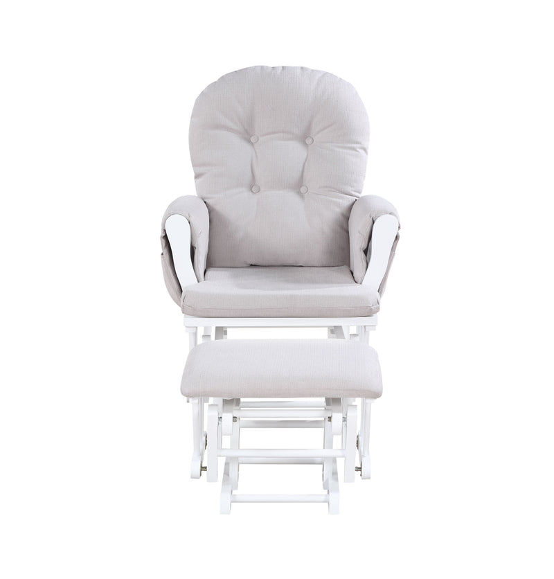 Mason - Glider And Ottoman White Wood - Urban Living Furniture (Los Angeles, CA)