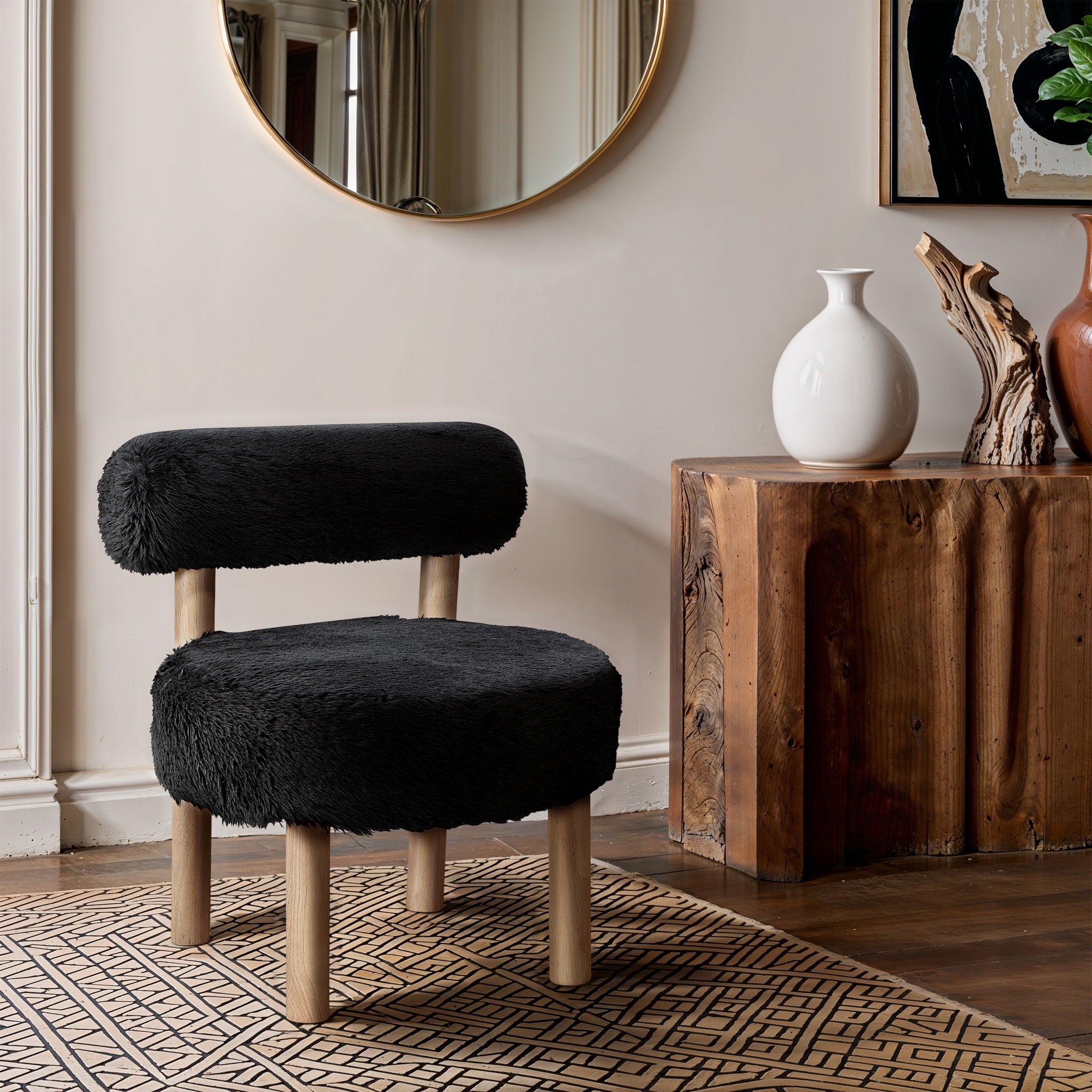 Ambre - Shearling Fabric Accent Chair - Urban Living Furniture (Los Angeles, CA)