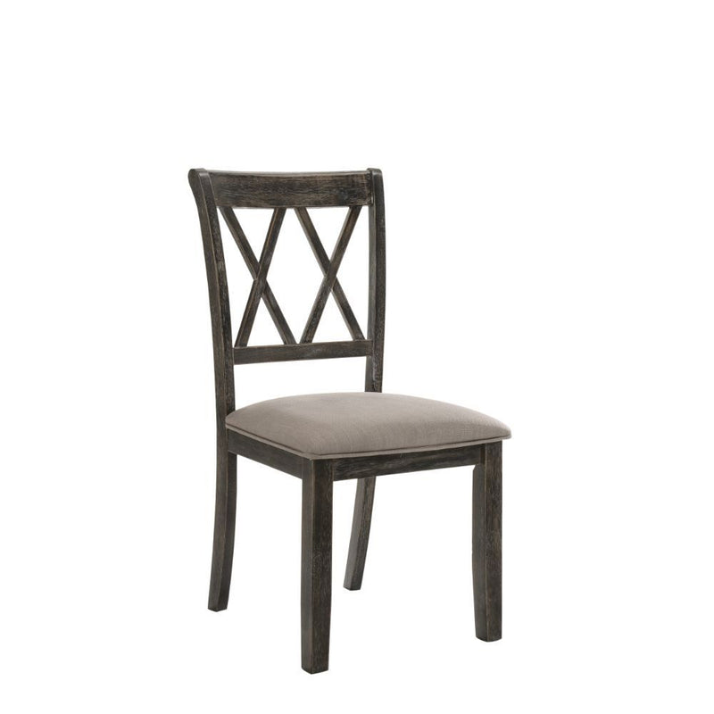 Claudia II - Side Chair (Set of 2) - Fabric & Weathered Gray - Urban Living Furniture (Los Angeles, CA)
