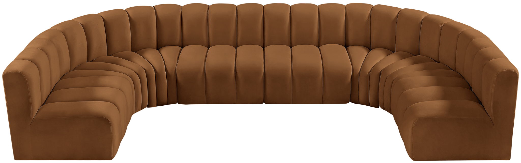 Arc - Velvet Modular U-Shaped Sectional - Saddle - Urban Living Furniture (Los Angeles, CA)