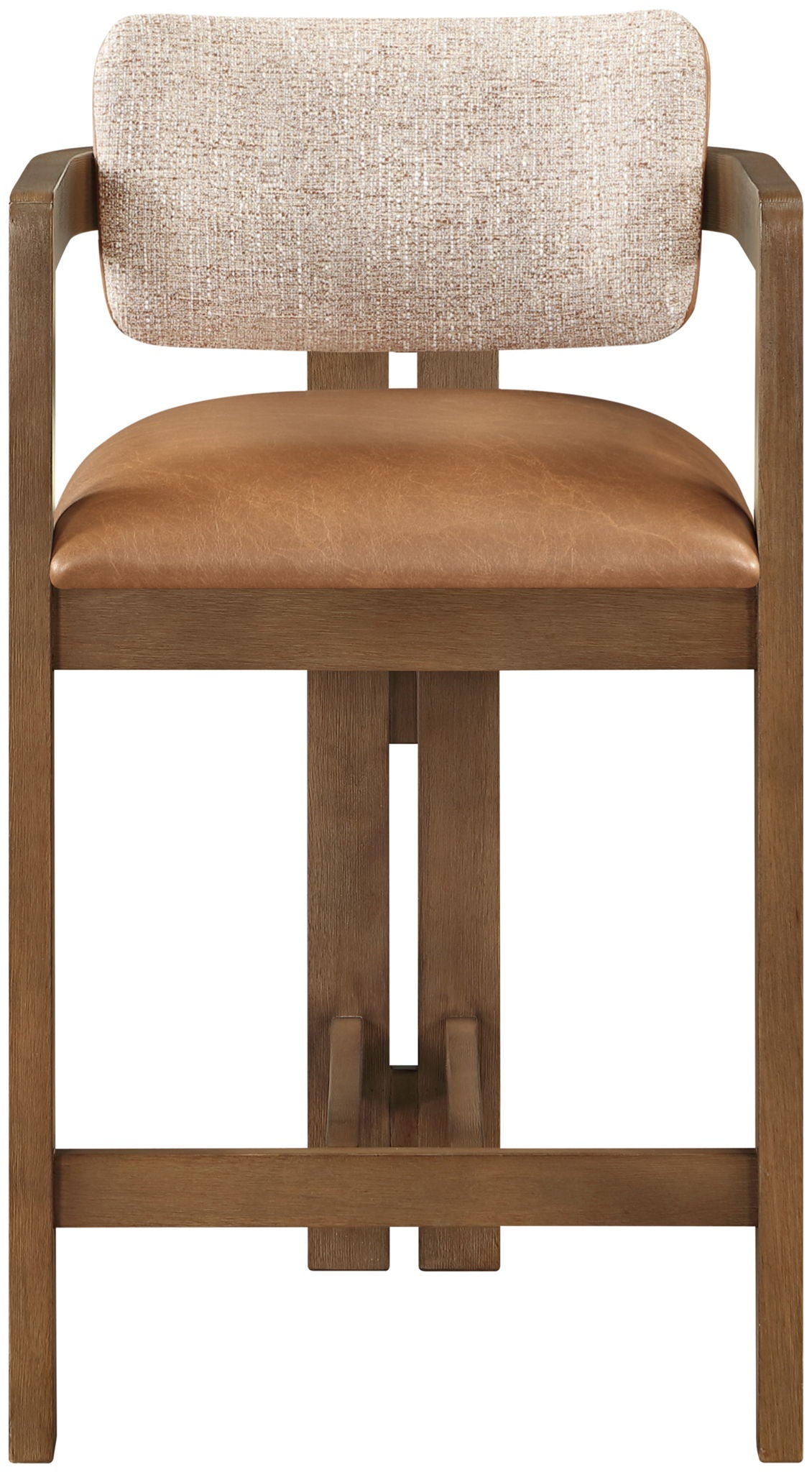Ravina - Upholstered Counter Stool With Stained Brown Base