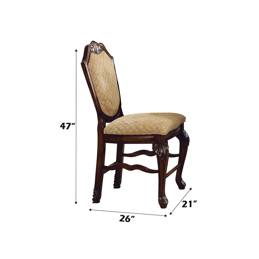 Chateau De Ville - Counter Height Chair (Set of 2) - Fabric & Espresso - Urban Living Furniture (Los Angeles, CA)