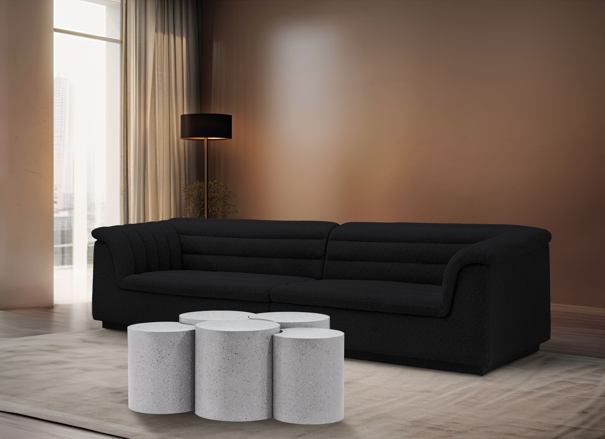 Dimple - 20" 5 Piece Modular Coffee Table - Terazzo Finish - Urban Living Furniture (Los Angeles, CA)
