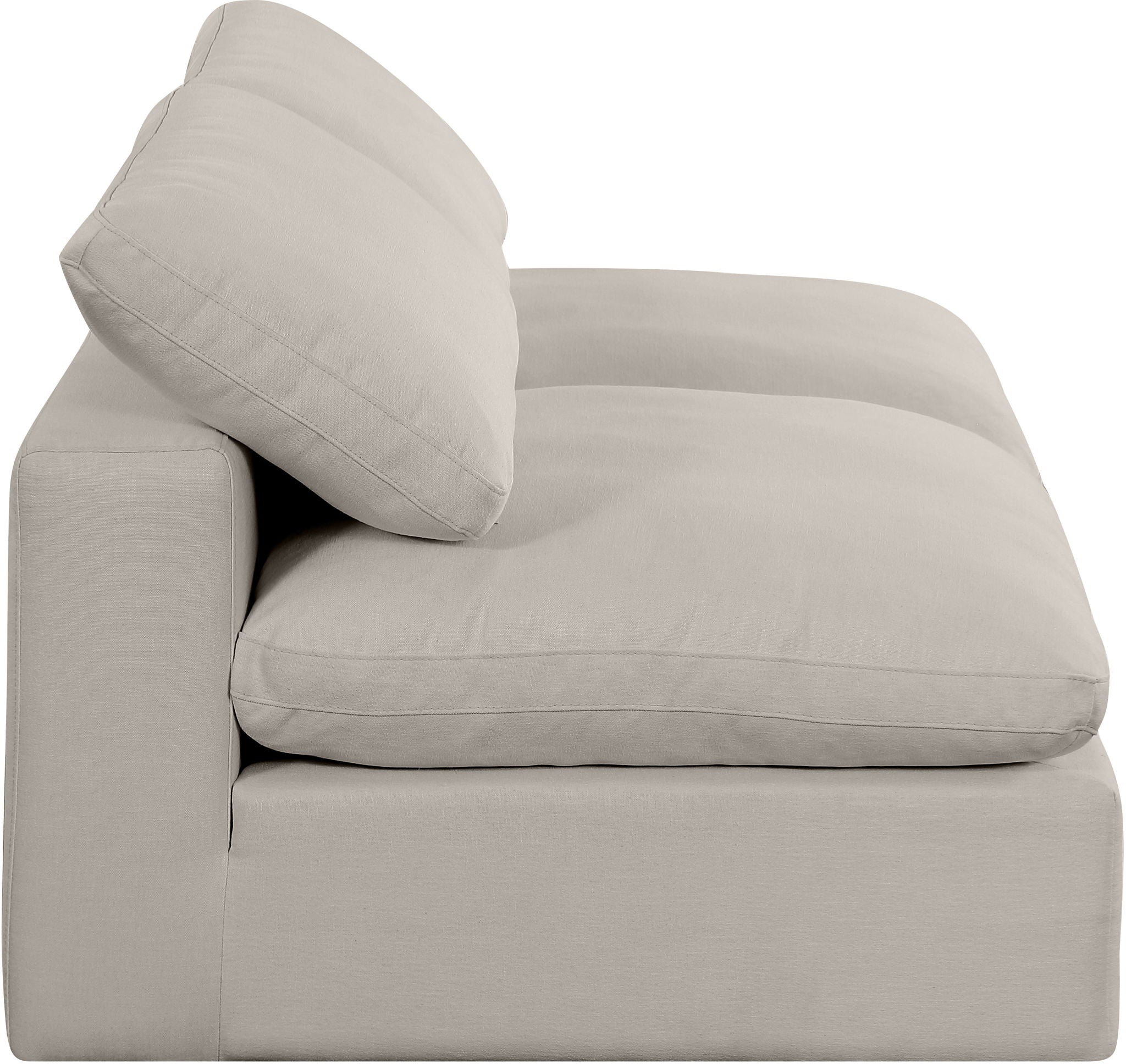 Comfy - Linen Modular Armless Sofa 2 Seats