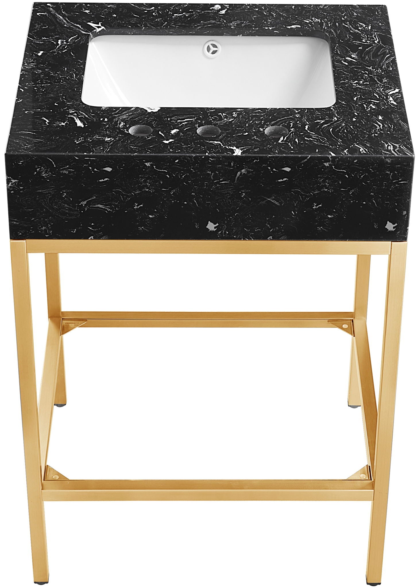 Marmo - Engineered Marble Bathroom Vanity With Gold Base - Urban Living Furniture (Los Angeles, CA)