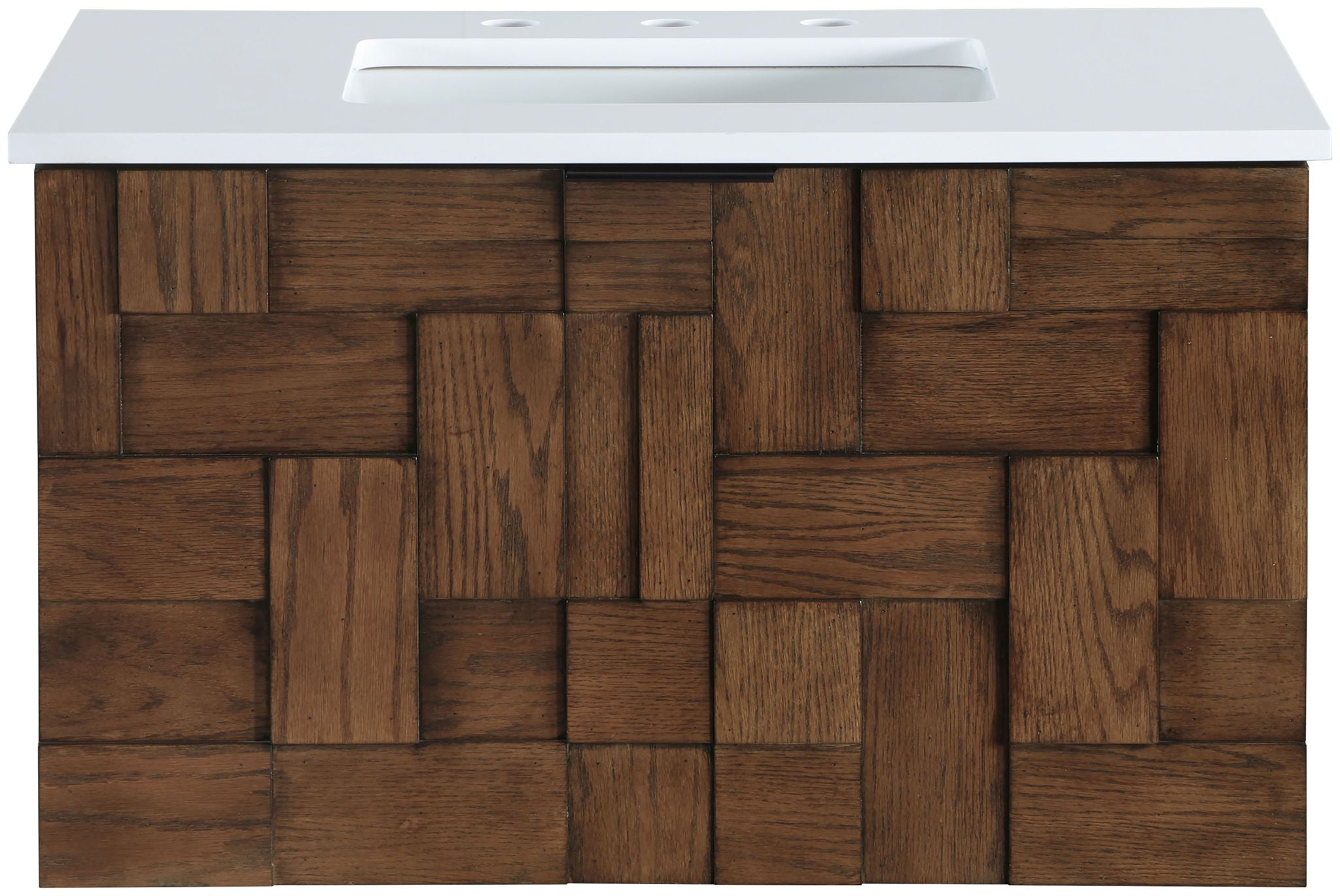 Leonardo - Engineered Stone And Solid Wood 24" Wall Mounted Bathroom Vanity - Urban Living Furniture (Los Angeles, CA)