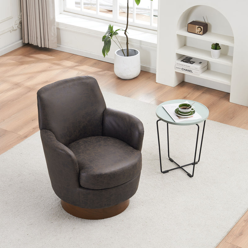 Swivel Accent Chairs Armchair With Stainless Steel Base