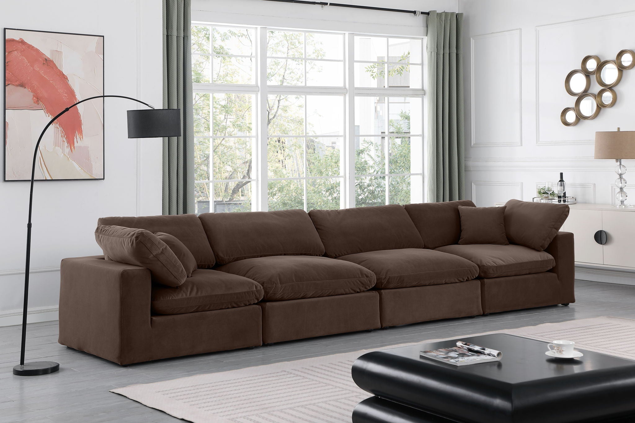 Comfy - Velvet Modular Sofa 4 Seats - Urban Living Furniture (Los Angeles, CA)