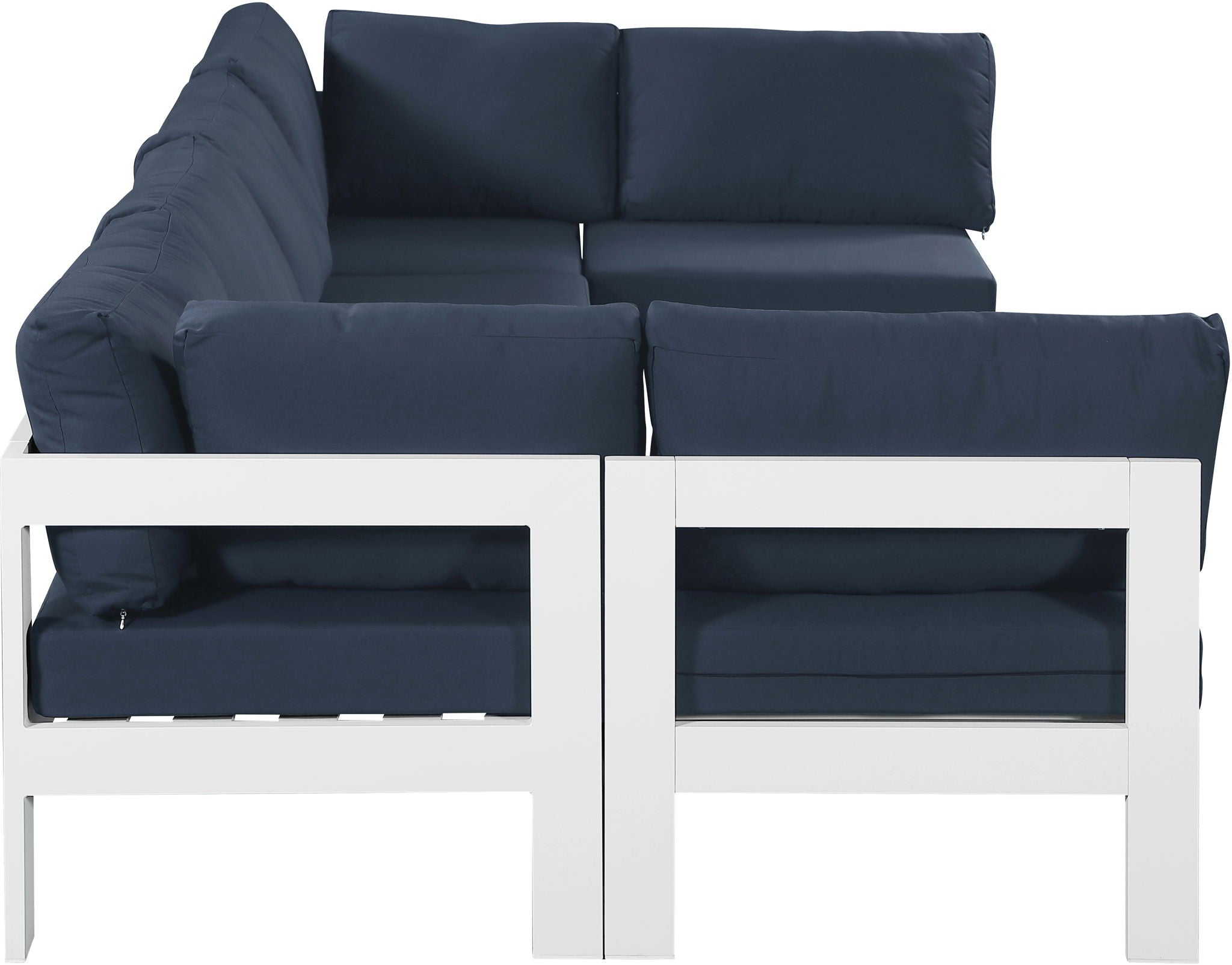 Nizuc - Outdoor Patio 6 Piece Modular Sectional With White Frame - Urban Living Furniture (Los Angeles, CA)