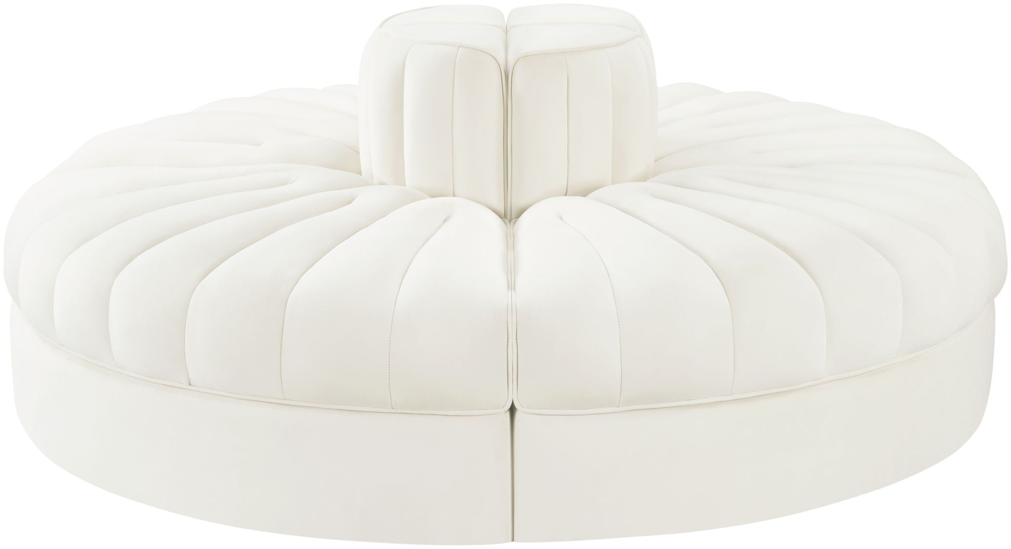 Rummi - Round Velvet Performance Fabric Upholstered 4 Piece Modular Sofa - Urban Living Furniture (Los Angeles, CA)