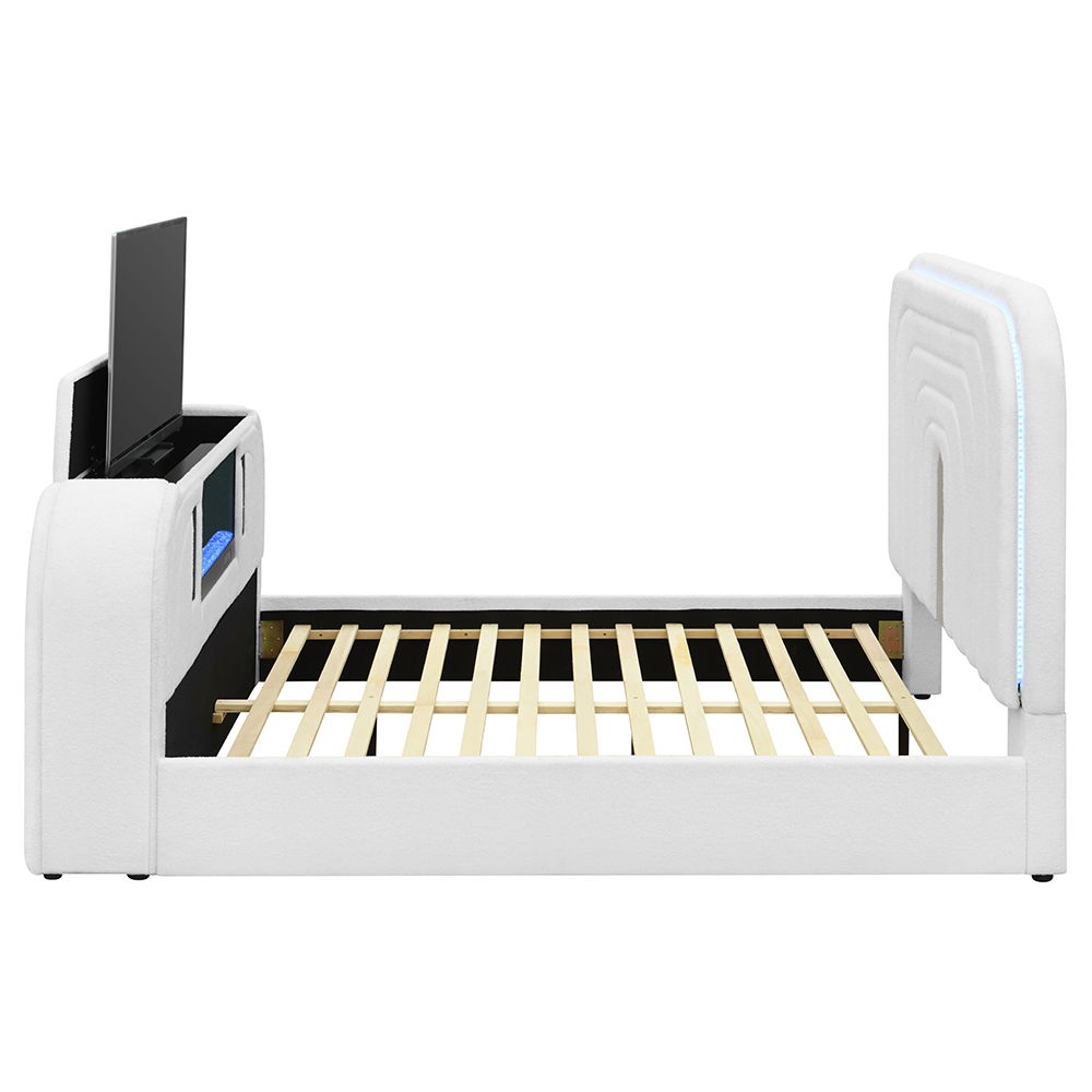 Shelyn - Bed With LED, TV Cabinet, Fireplace & Bluetooth - Urban Living Furniture (Los Angeles, CA)