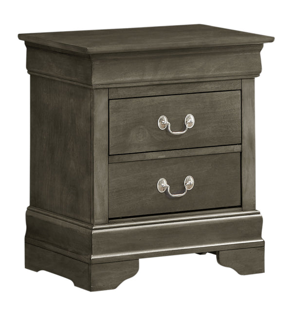 Louis Phillipe - Elegant Nightstand - Gray