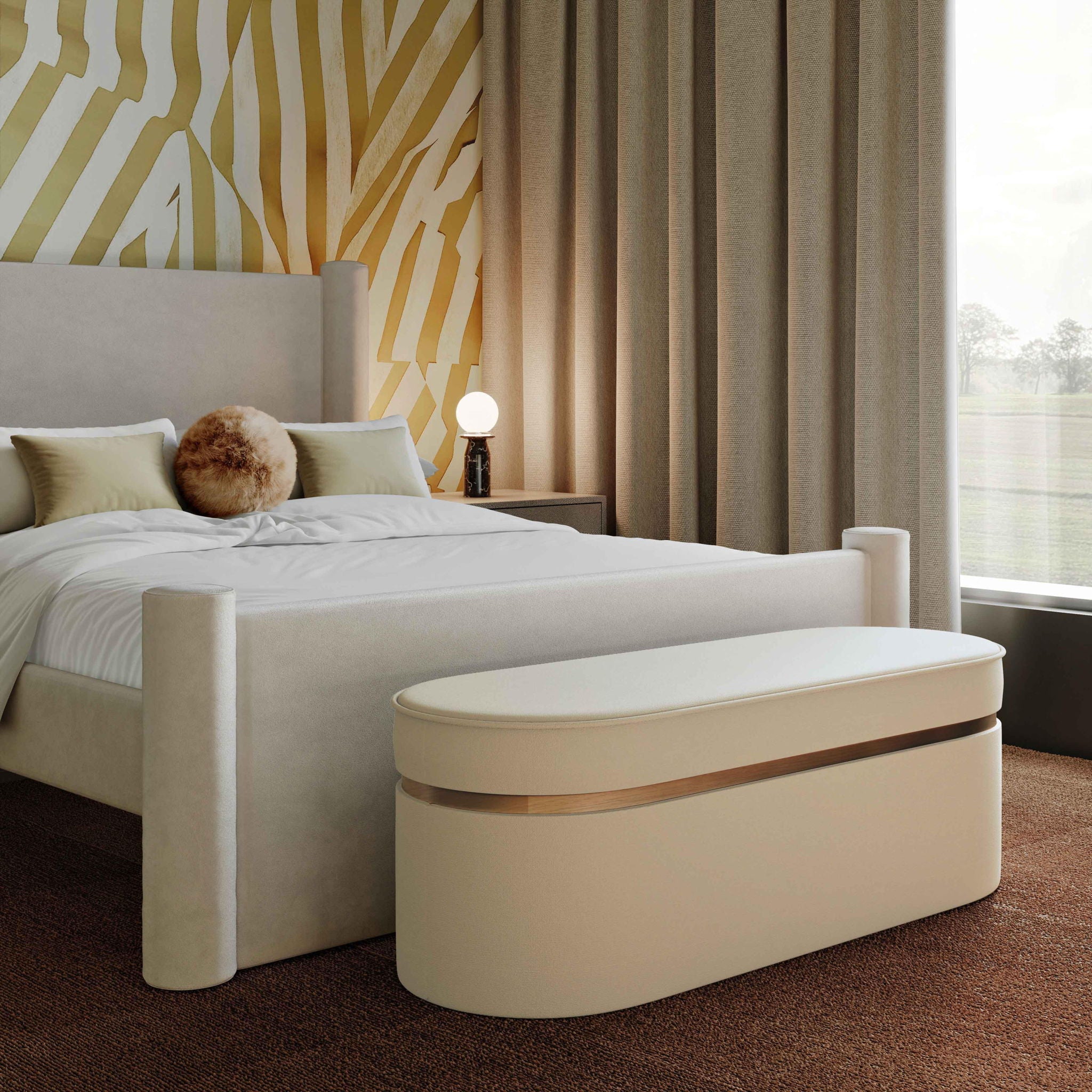 Pomp - Velvet Bench - Urban Living Furniture (Los Angeles, CA)