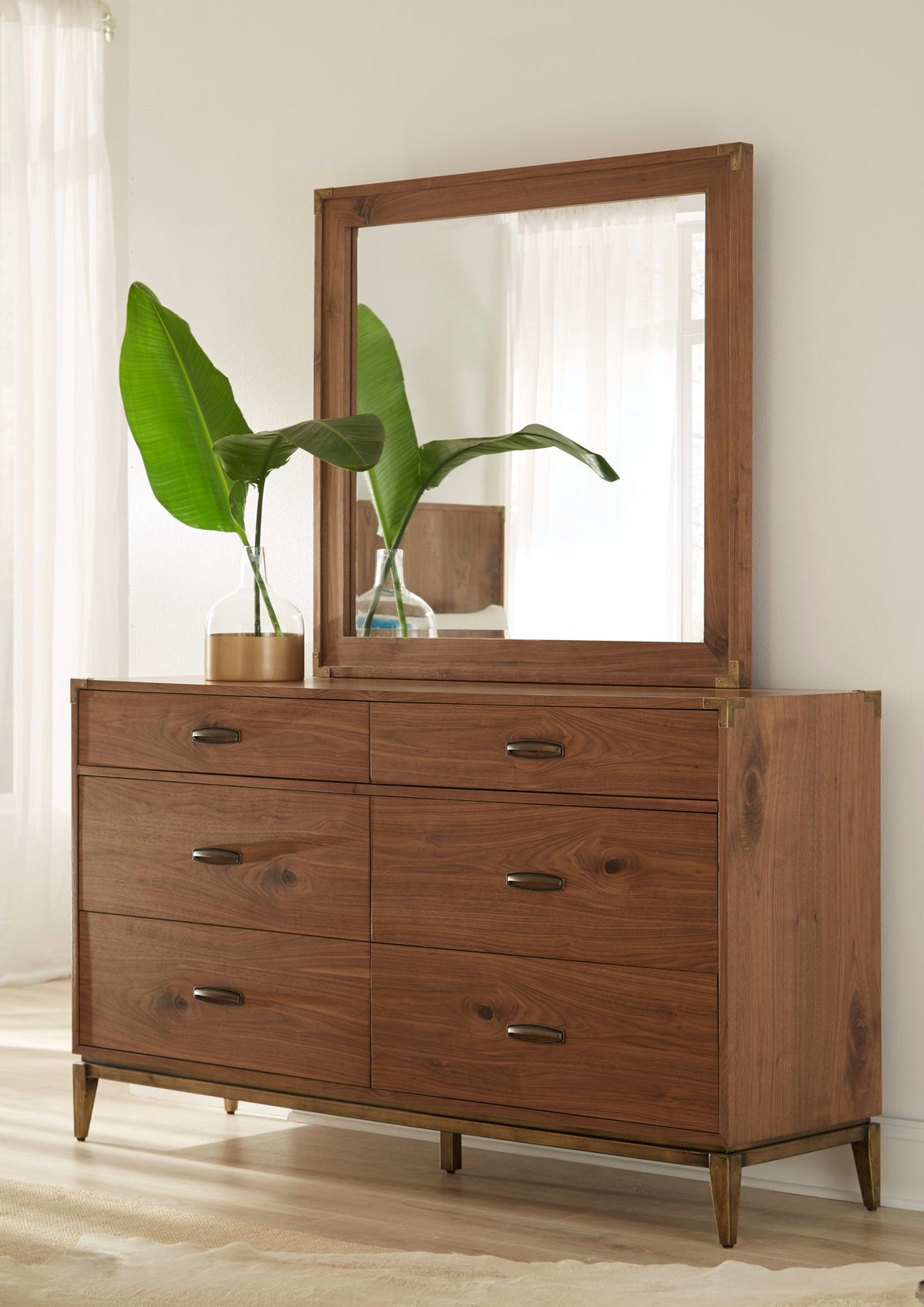 Adler - Six Drawer Dresser - Natural Walnut (2024)