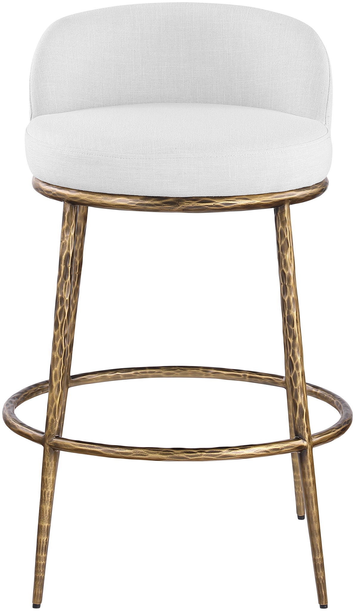 Ferro - Performance Fabric Upholstered Bar Stool - Antique Brass - Urban Living Furniture (Los Angeles, CA)