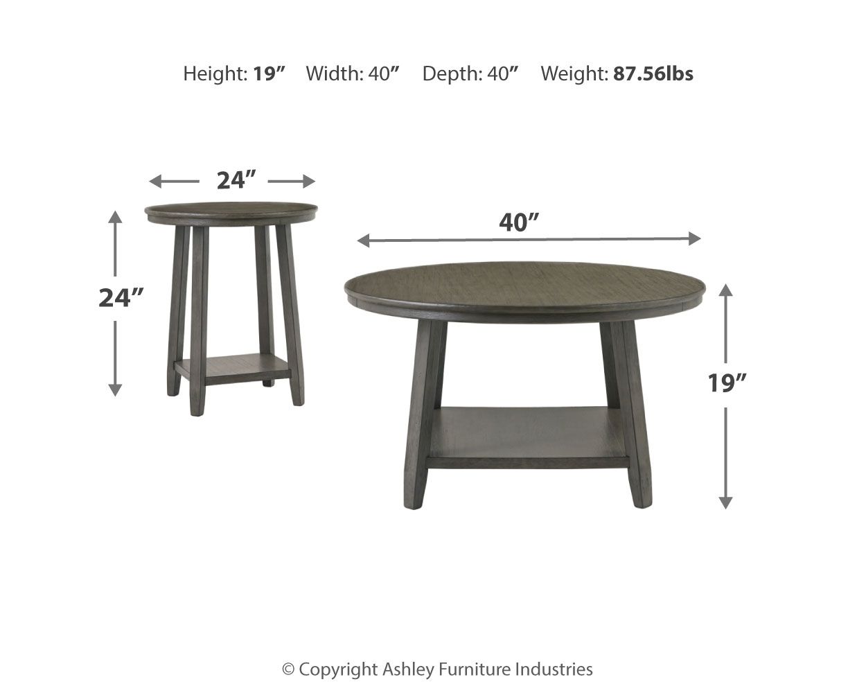 Caitbrook - Gray - Occasional Table Set (Set of 3) - Urban Living Furniture (Los Angeles, CA)