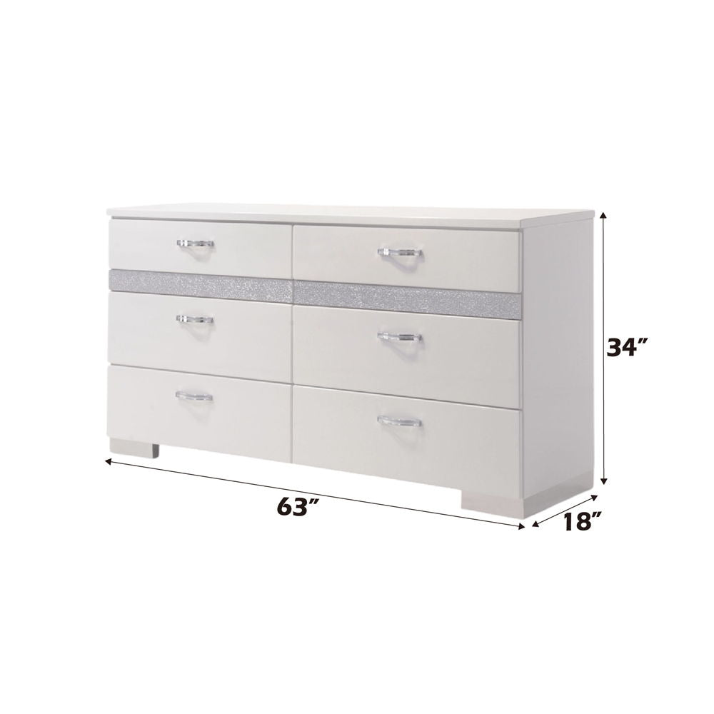 Naima II - Dresser - White High Gloss - Urban Living Furniture (Los Angeles, CA)