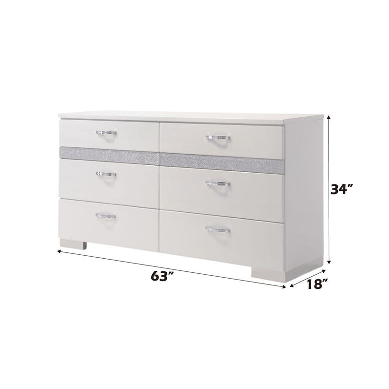 Naima II - Dresser - White High Gloss - Urban Living Furniture (Los Angeles, CA)