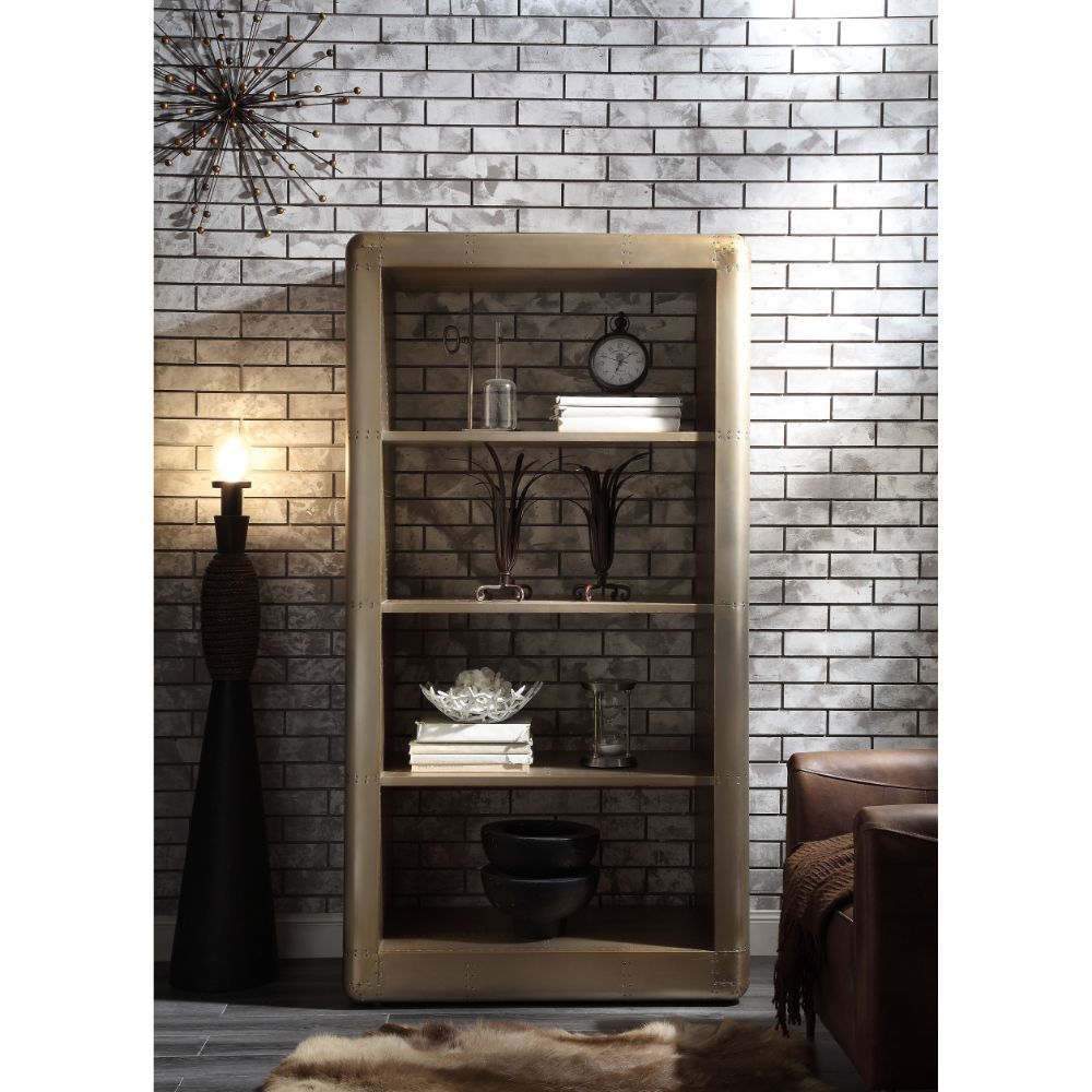 Jennavieve - Bookshelf - Gold Aluminum - Urban Living Furniture (Los Angeles, CA)