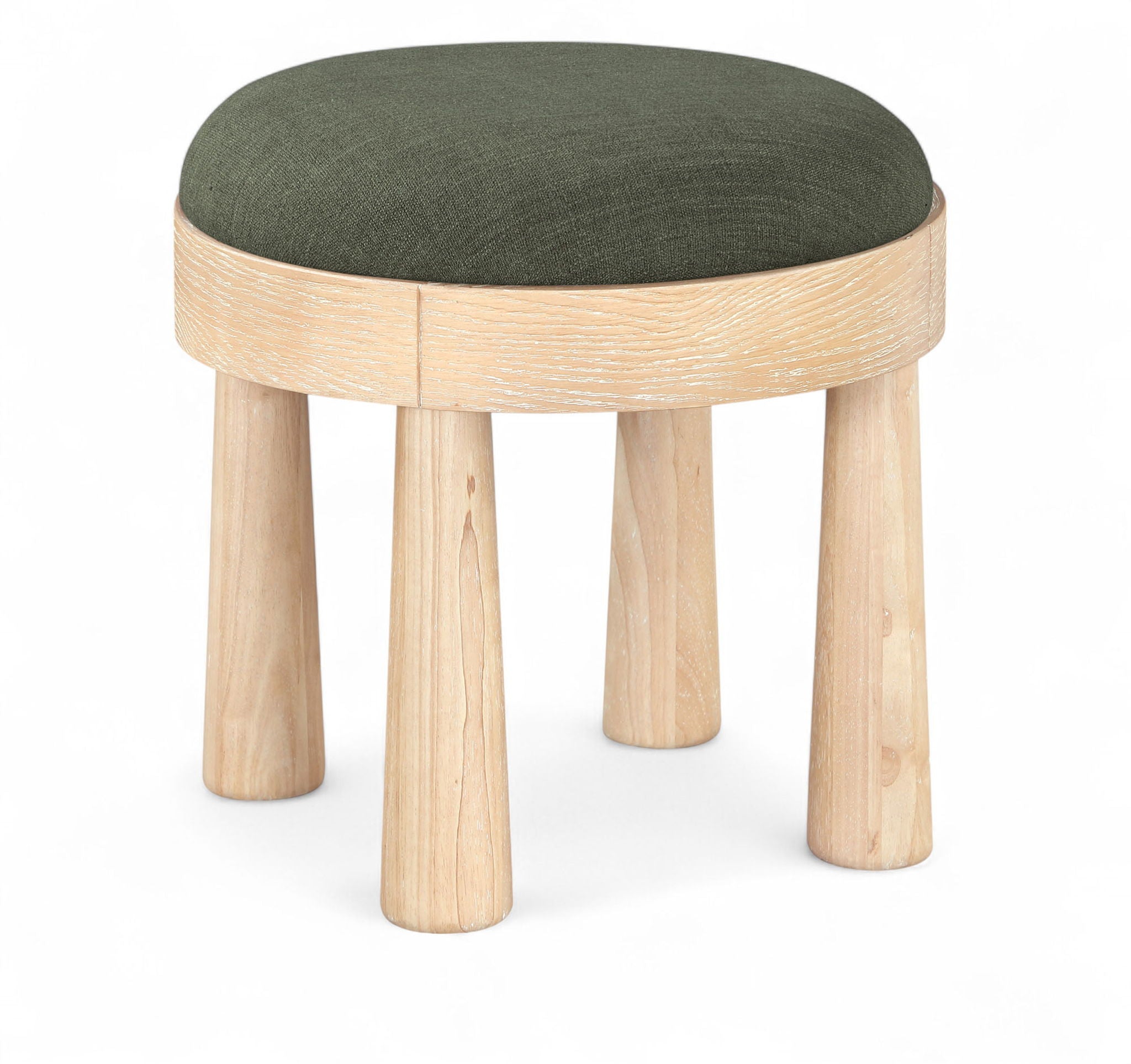Larea - Linen Textured Fabric Ottoman - Natural Base - Urban Living Furniture (Los Angeles, CA)