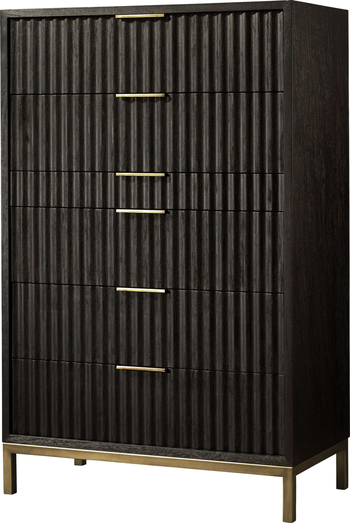 Kentfield - Solid Wood Six Drawer Chest - Black Drifted Oak (2024)