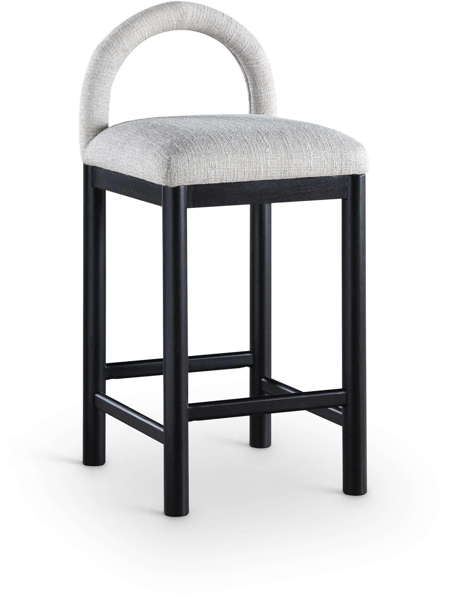 Conrad - Linen Counter Stool With Black Legs - Urban Living Furniture (Los Angeles, CA)