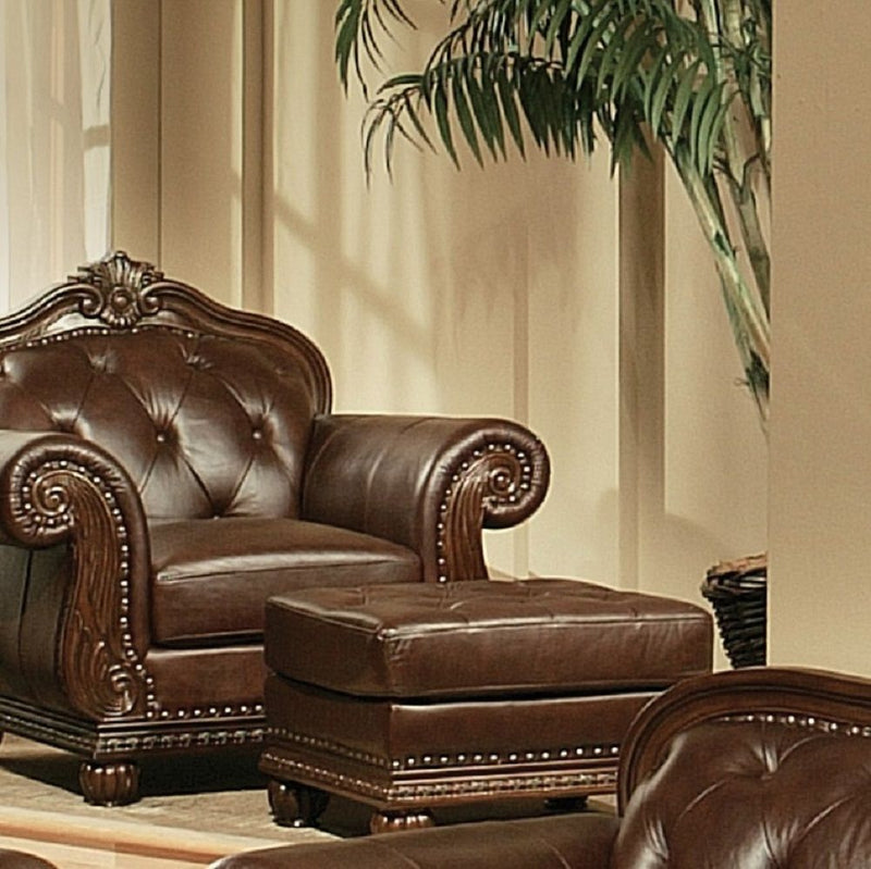 Anondale - Ottoman - Espresso Top Grain Leather Match - Urban Living Furniture (Los Angeles, CA)